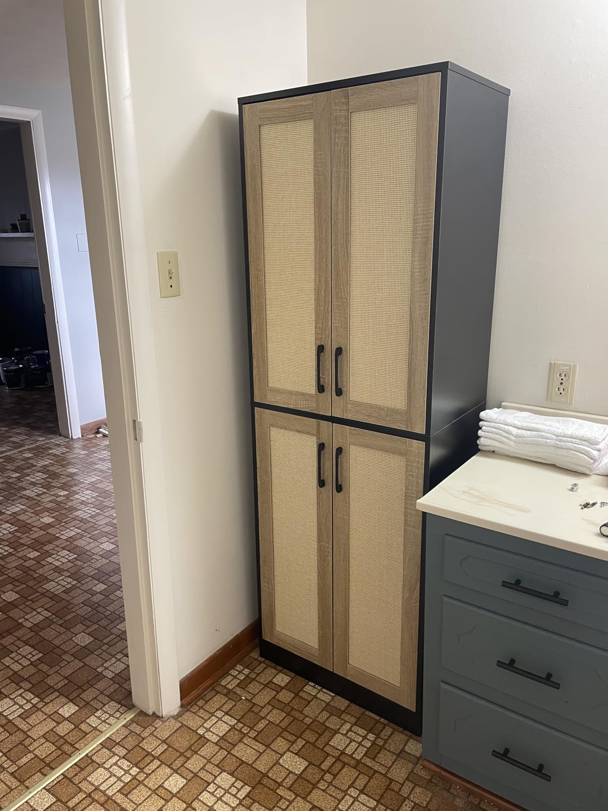 JASIWAY Tall Bathroom Storage Cabinet 57