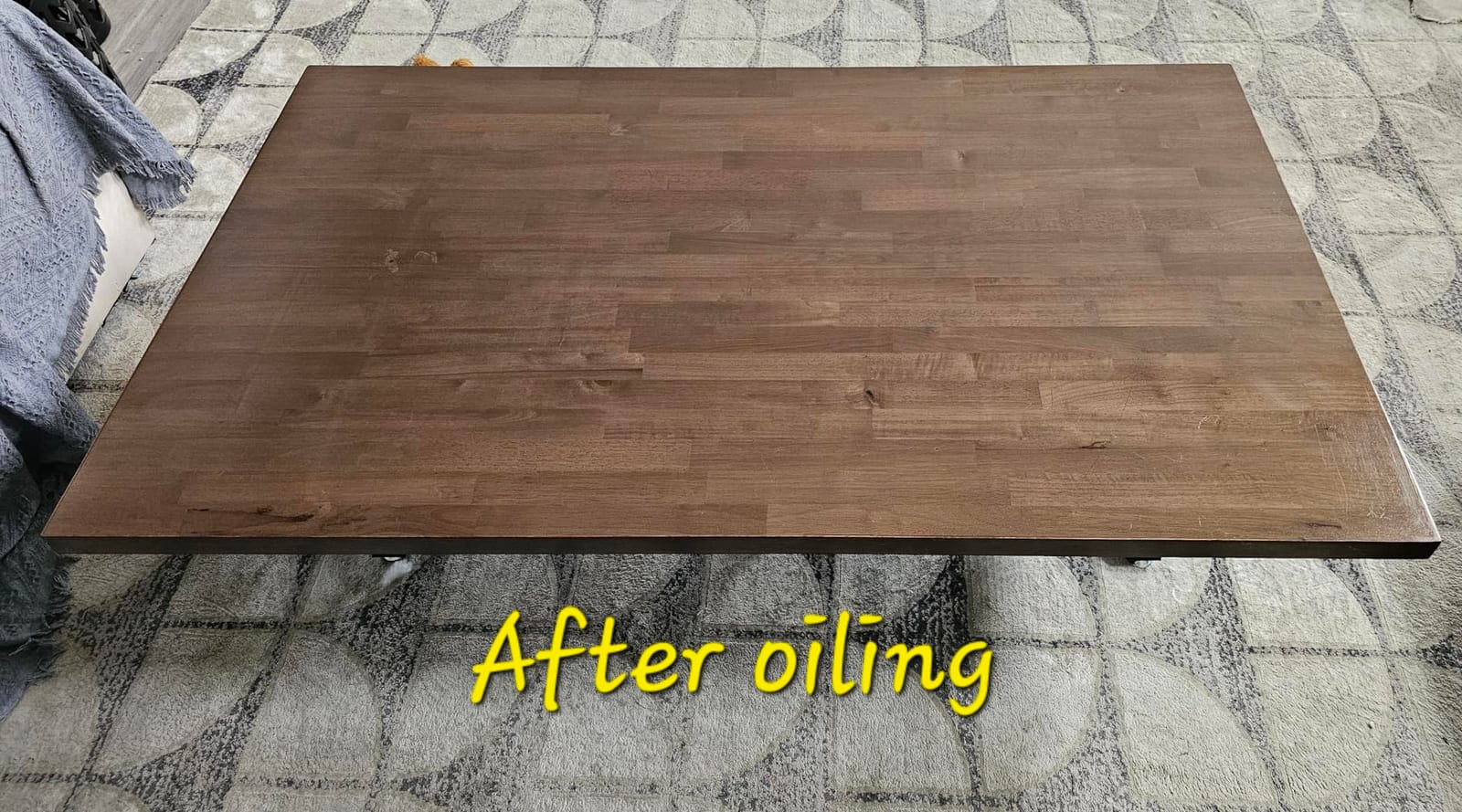 Bme Hevea Solid Wood Butcher Block Countertop, Walnut, 48