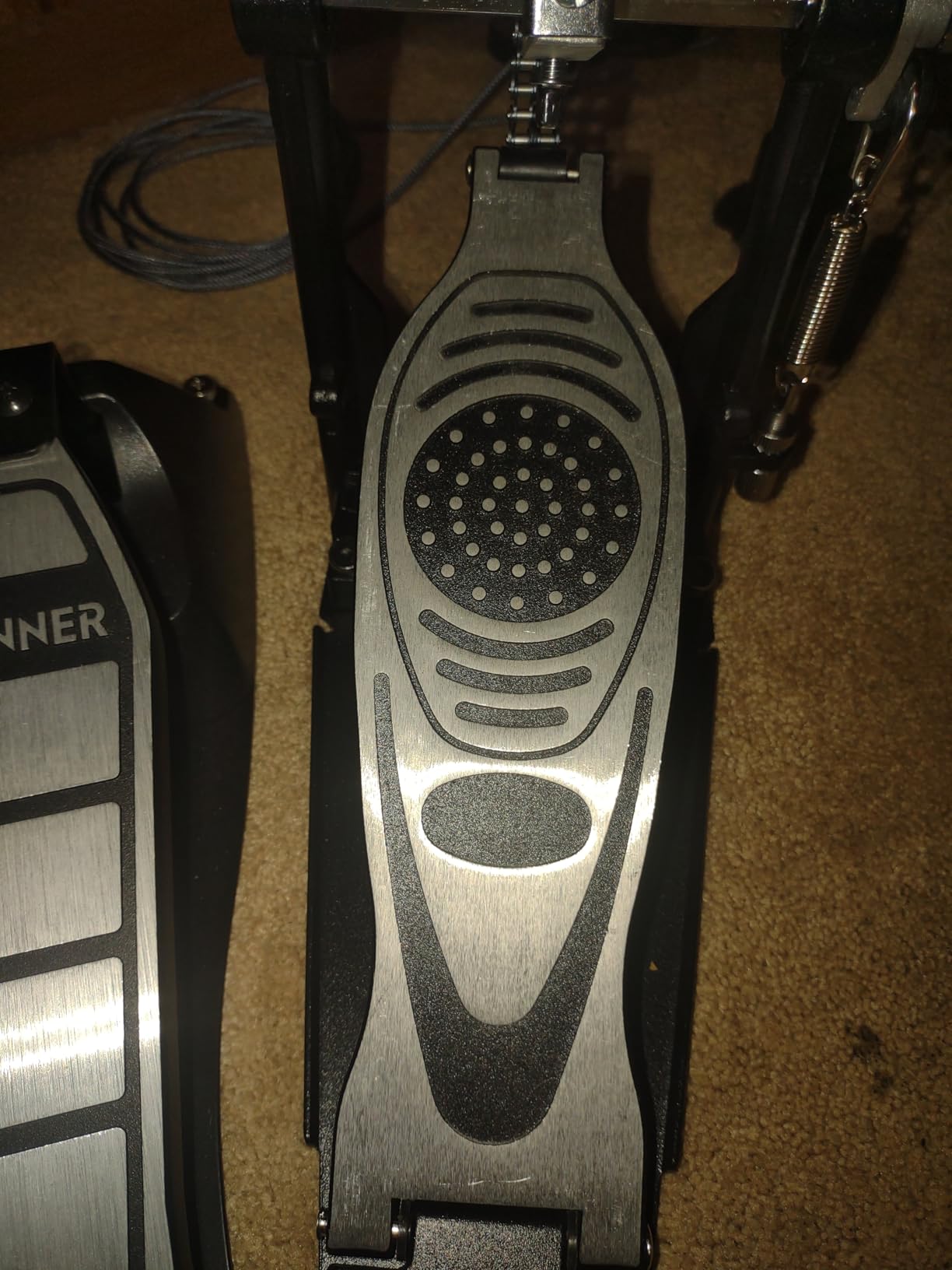 Double Bass Pedal, Double Chain Double Bass Drum Pedals, Double Kick Drum Pedal with Patch Suit for Kick Drum customer photo 1
