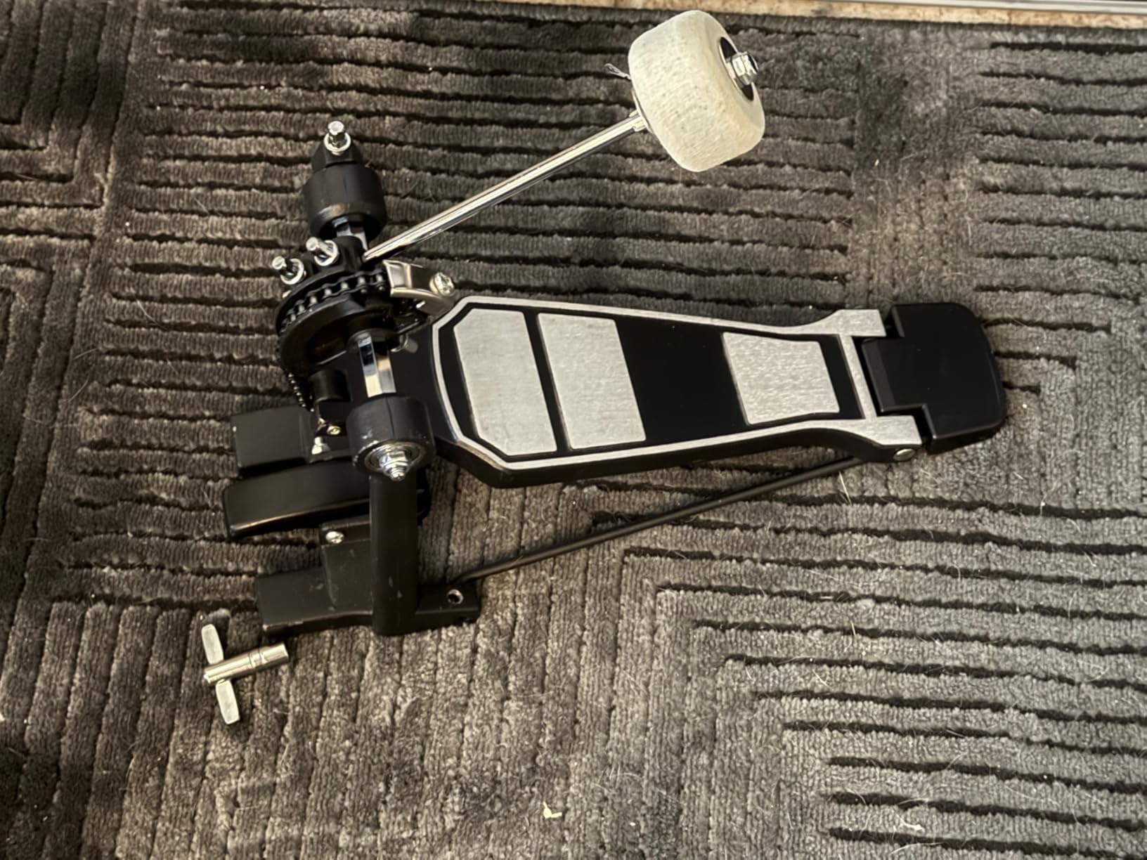 Double Bass Pedal, Double Chain Double Bass Drum Pedals, Double Kick Drum Pedal with Patch Suit for Kick Drum customer photo 2
