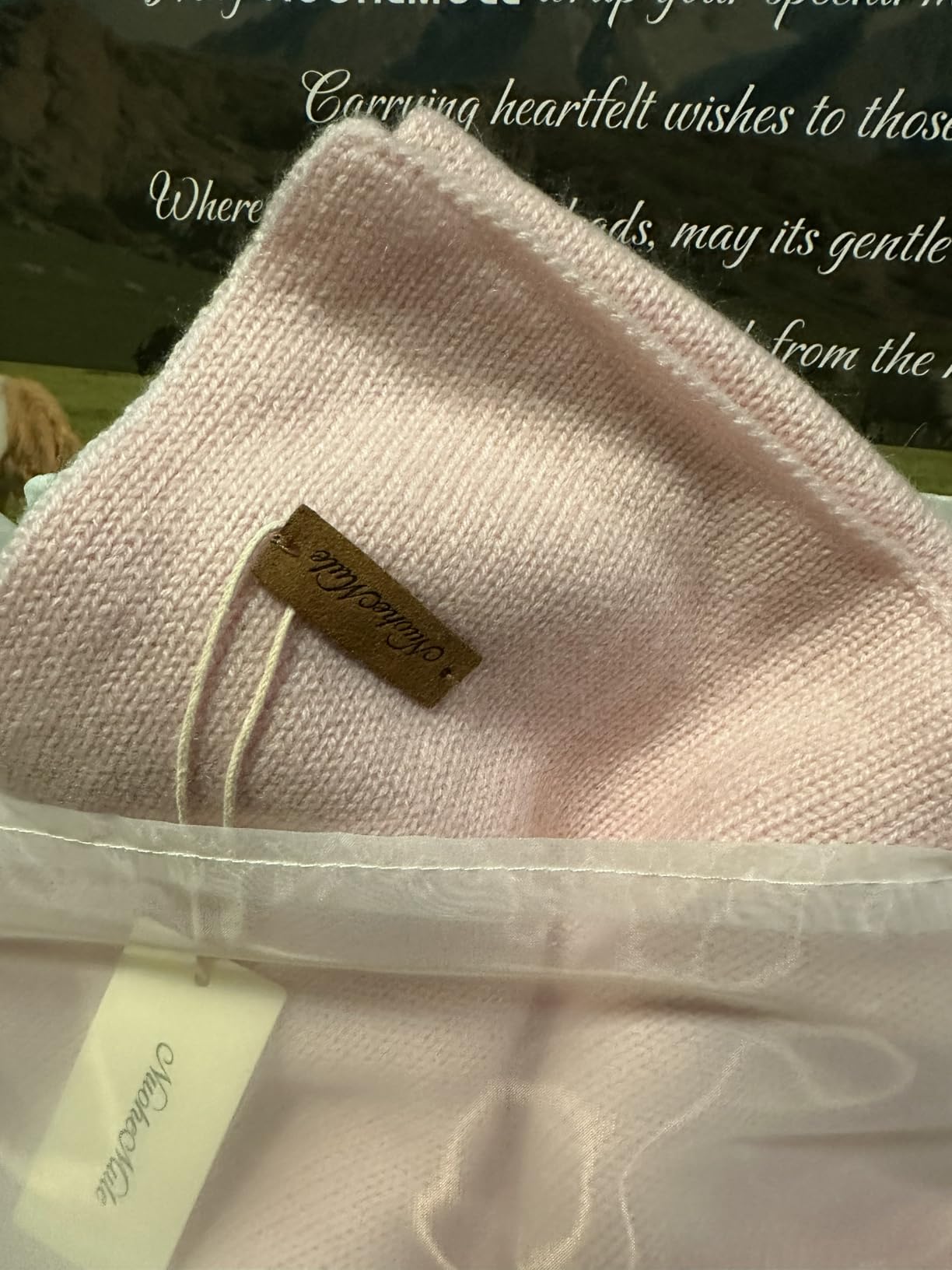 Luxury 100% Cashmere Short Scarf for Women & Men, 59''x10'' Extra Warm Winter Scarf in Premium Gift Box customer photo 2