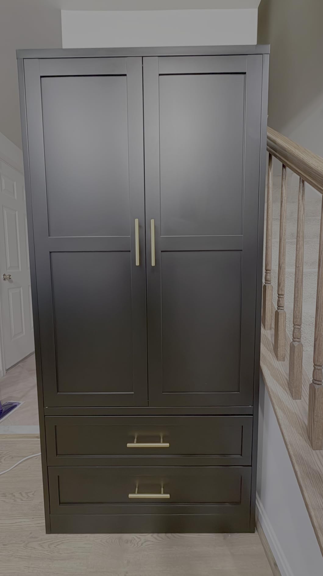 GAIOUS Metal Wardrobe Cabinet with 2 Drawers, 71