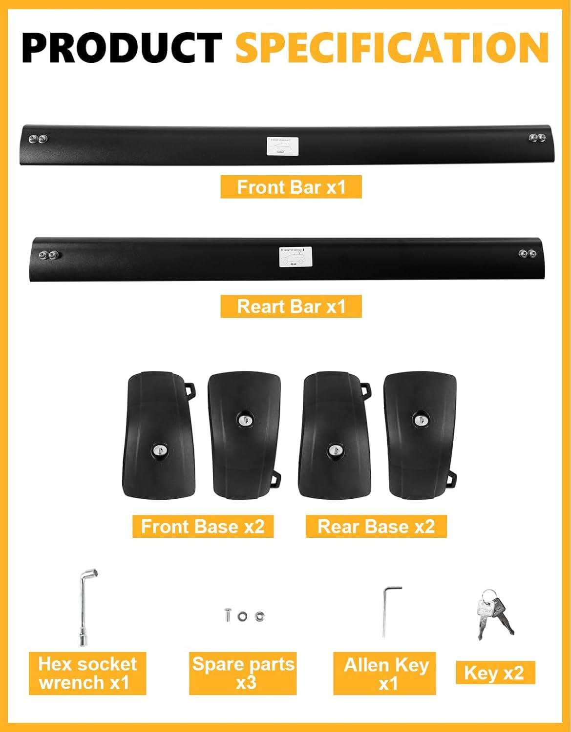 Tuyoung 300lbs Lockable Roof Rack Cross Bars for Kia NIRO 2023-2026 | with Flush Side Rails, Heavy Duty Aluminum Anti Theft Black Roof Rails Crossbars Rooftop Cargo Carrier Luggage customer photo 1