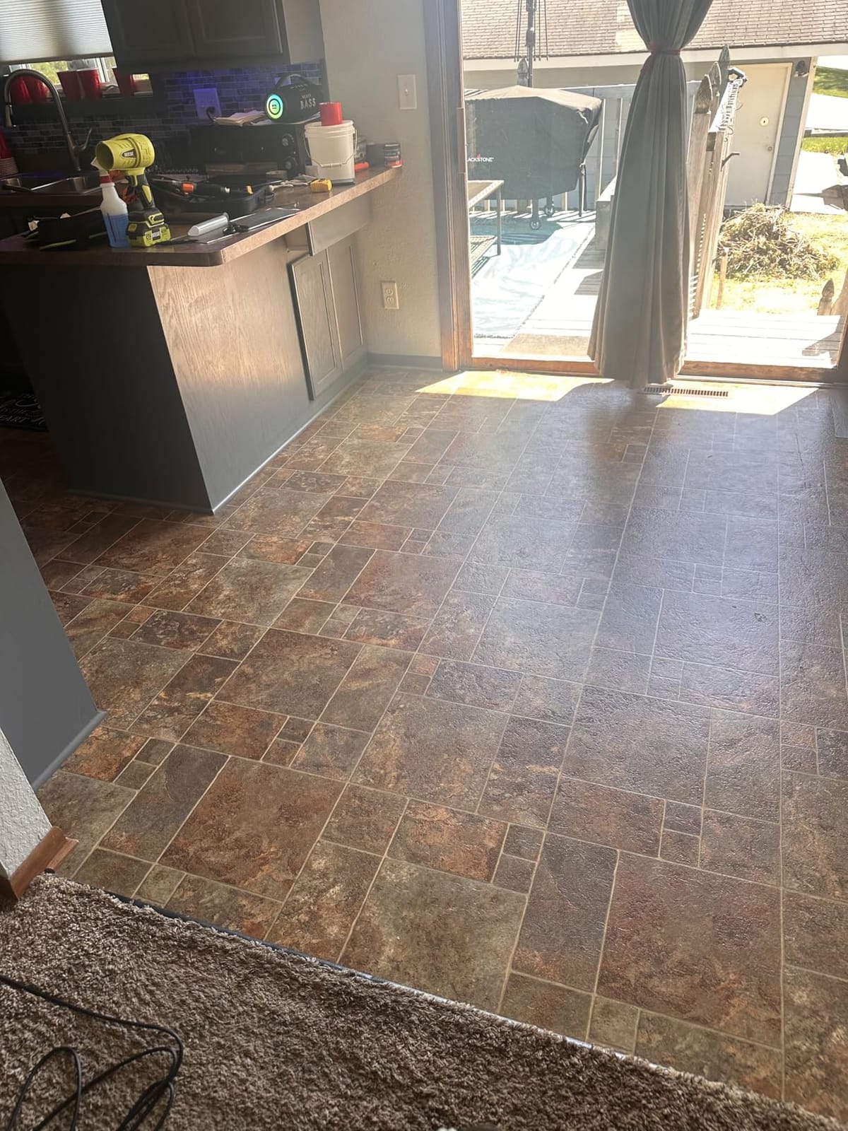 INMOZATA 36 Pack Peel and Stick Floor Tile Waterproof Vinyl Plank Flooring | 54 Sq.Ft, Heat-resistant, Wood Grain Self Adhesive Flooring for DIY Bedroom Living Room Bathroom Kitchen (Walnut) customer photo 2