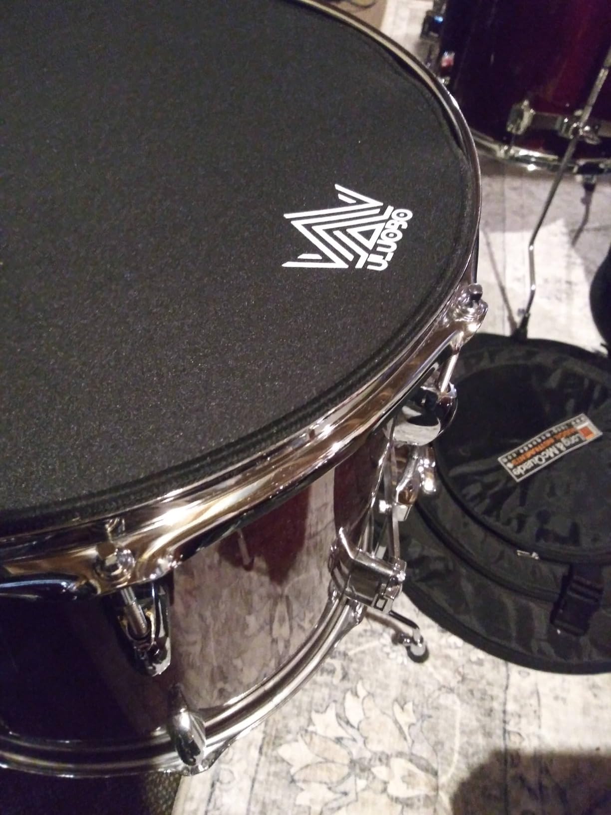 Drum Mute Pads Set 12 Pcs, Silencer Dampening Pads for Drums and Cymbals | Includes drum dampening pads and cymbal mufflers for quiet practice; reduces noise without affecting feel customer photo 2