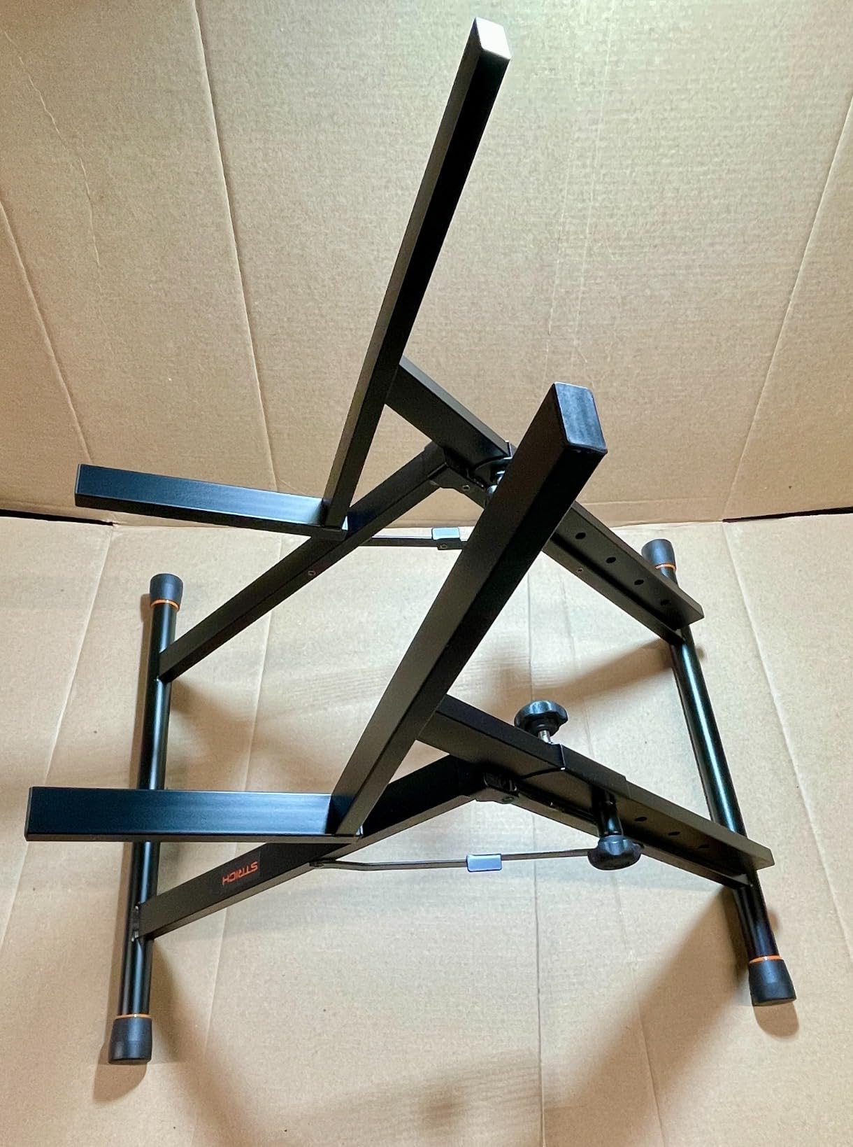 STRICH Amp Guitar Stand, High Profile Guitar Combo Speaker Stand, Tilt Back Folding Amplifier Stand, Fully Collapsible, Black, SAT-03 customer photo 1