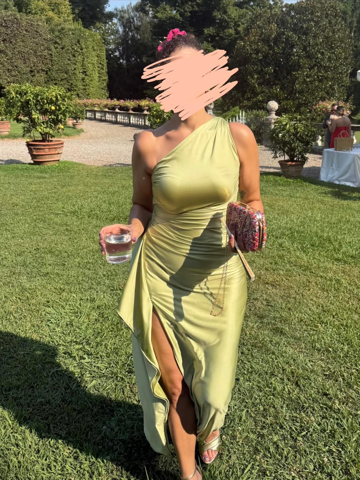Memoriesea Women's High Split Wedding Guest Party Maxi Dress customer photo 2