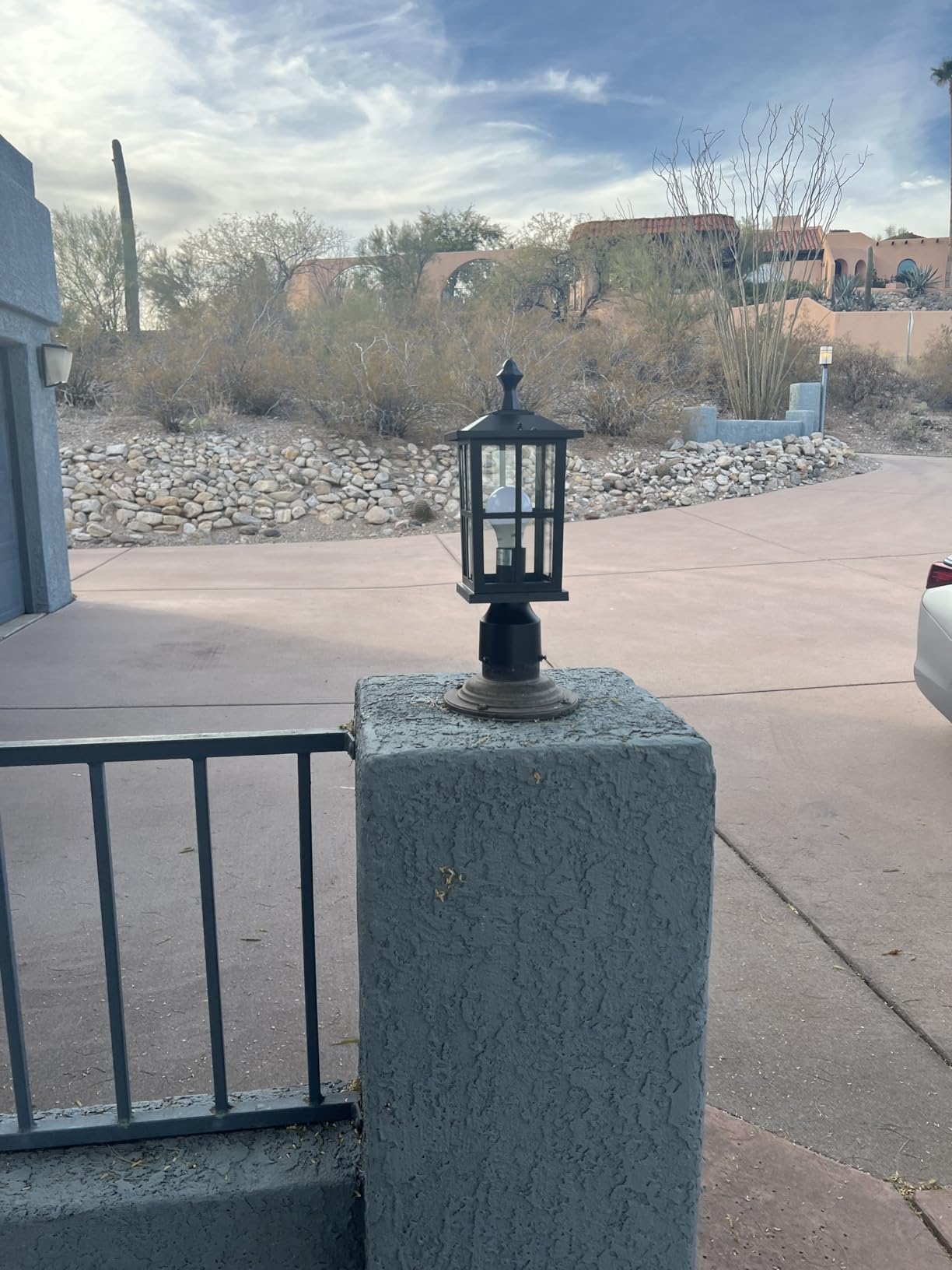 Outdoor Post Lights 2-Pack, Matte Black, 15