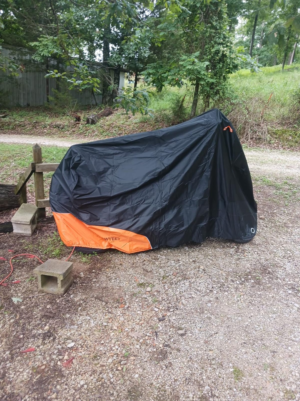 Motorcycle Cover Waterproof Outdoor Storage All Season Protection | 210D Orange, Fits up to 96.5