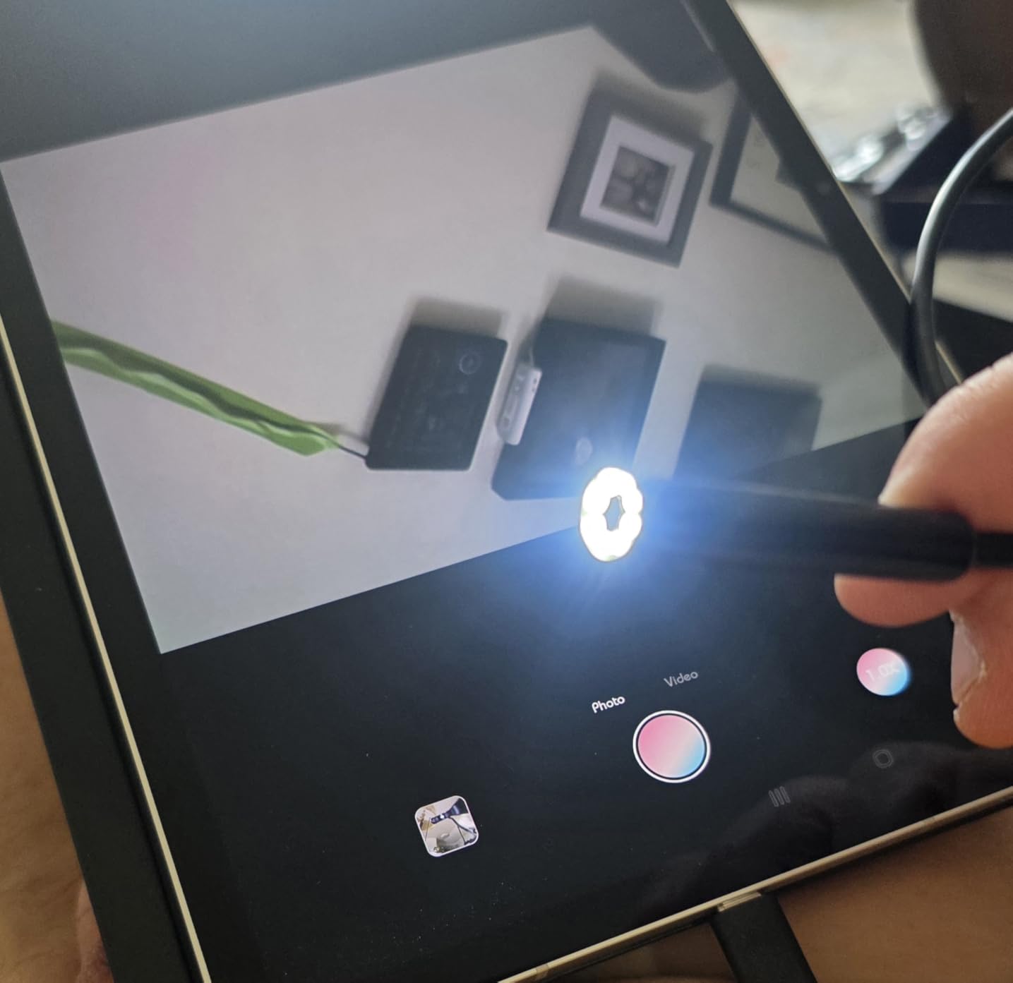 Endoscope Camera with Light, Dual-Lens 1920P HD Borescope with 8 Adjustable LED Lights, IP67 Waterproof Boroscope Inspection Tools, 16.4ft Semi-Rigid Snake Camera for iOS & Android customer photo 1