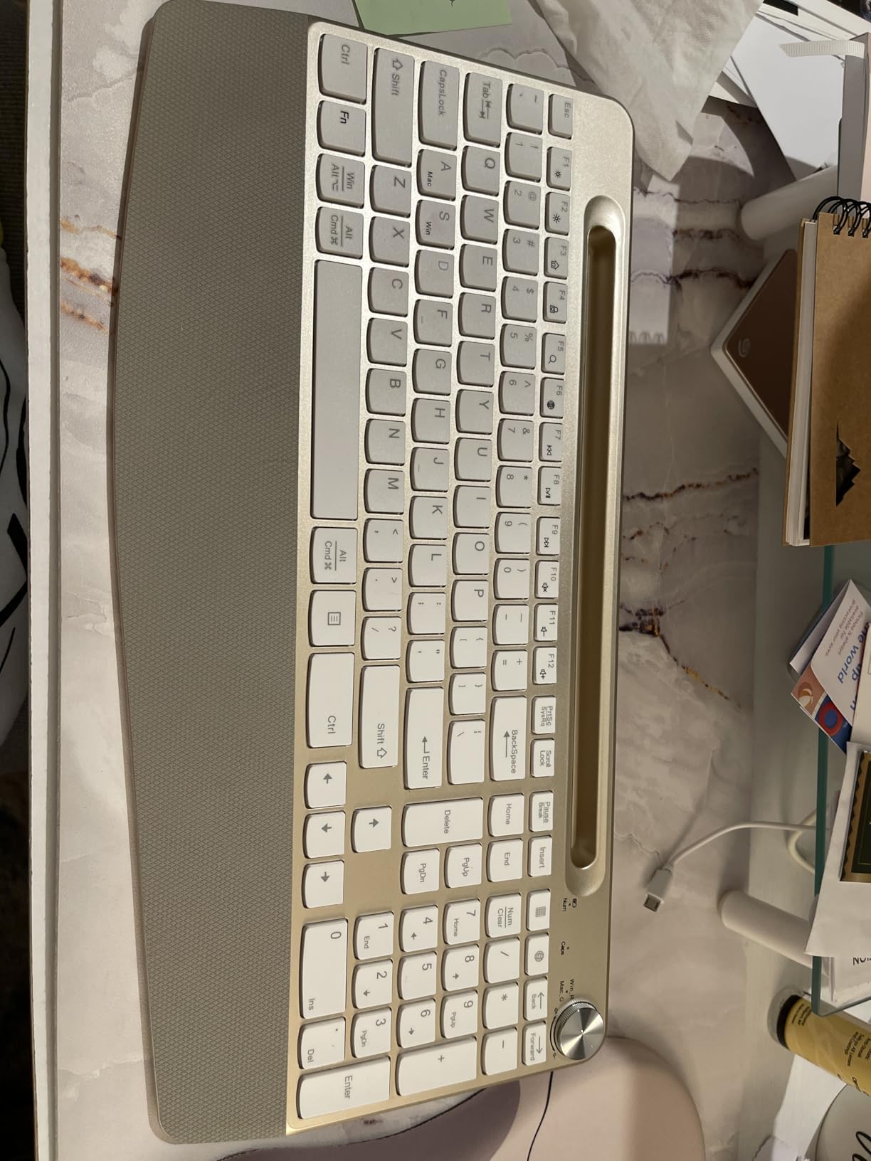 JOYACCESS Ergonomic Wireless Keyboard with Wrist Rest, Low-Profile customer photo 1
