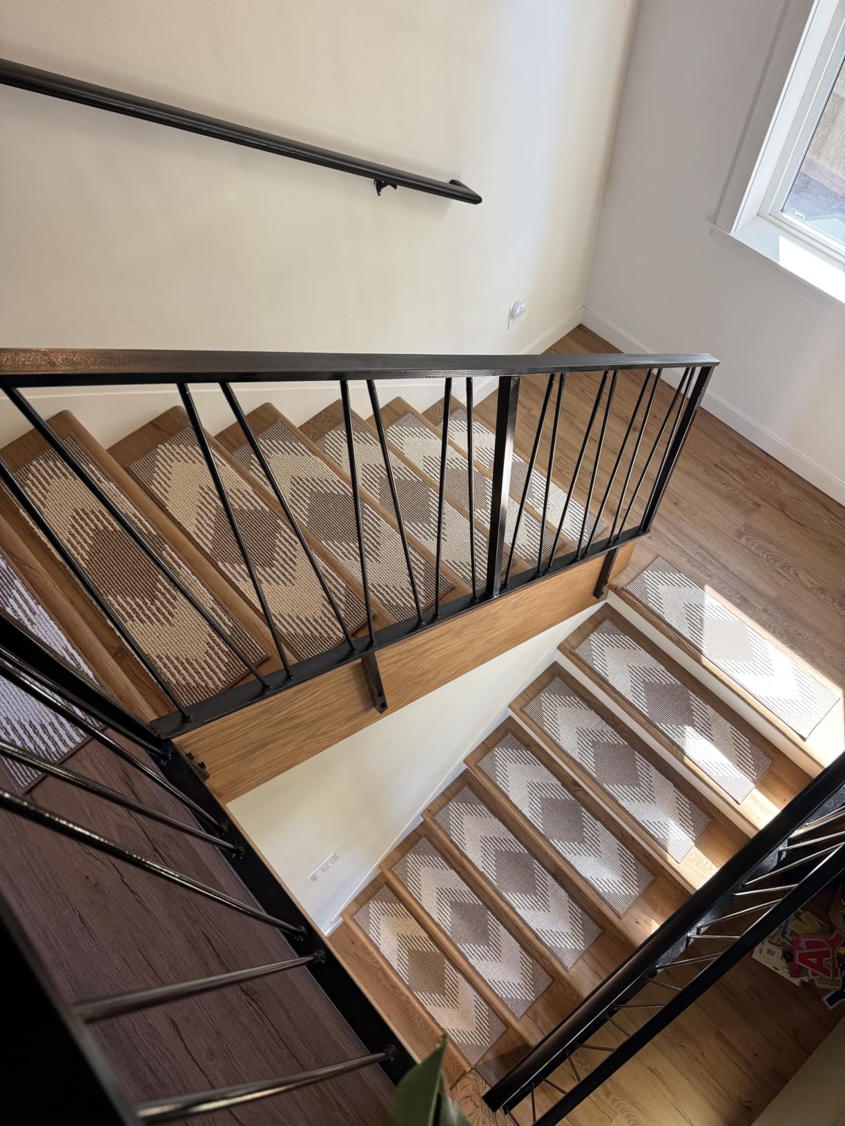 PADOOR 15PC Stair-Treads Non Slip, 3D Peel and Stick Stair Treads for Wooden Steps Indoor, Stair-Carpet Treads Washable Reusable Adhesive Stair-Runner Rugs for Kids and Dogs 8