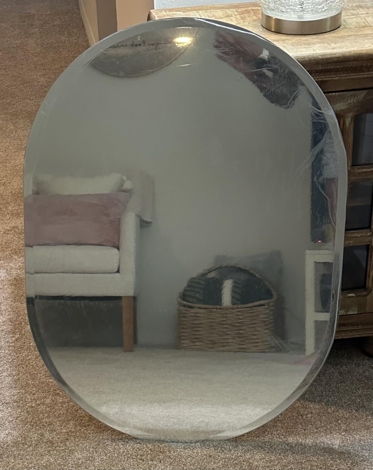 Brightify Frameless Mirror, 24x36 Inch Bathroom Mirrors for Over Sink, Tempered Glass for Gym, Yoga, Living Room, Dining Room, Bedroom, Entryway customer photo 1
