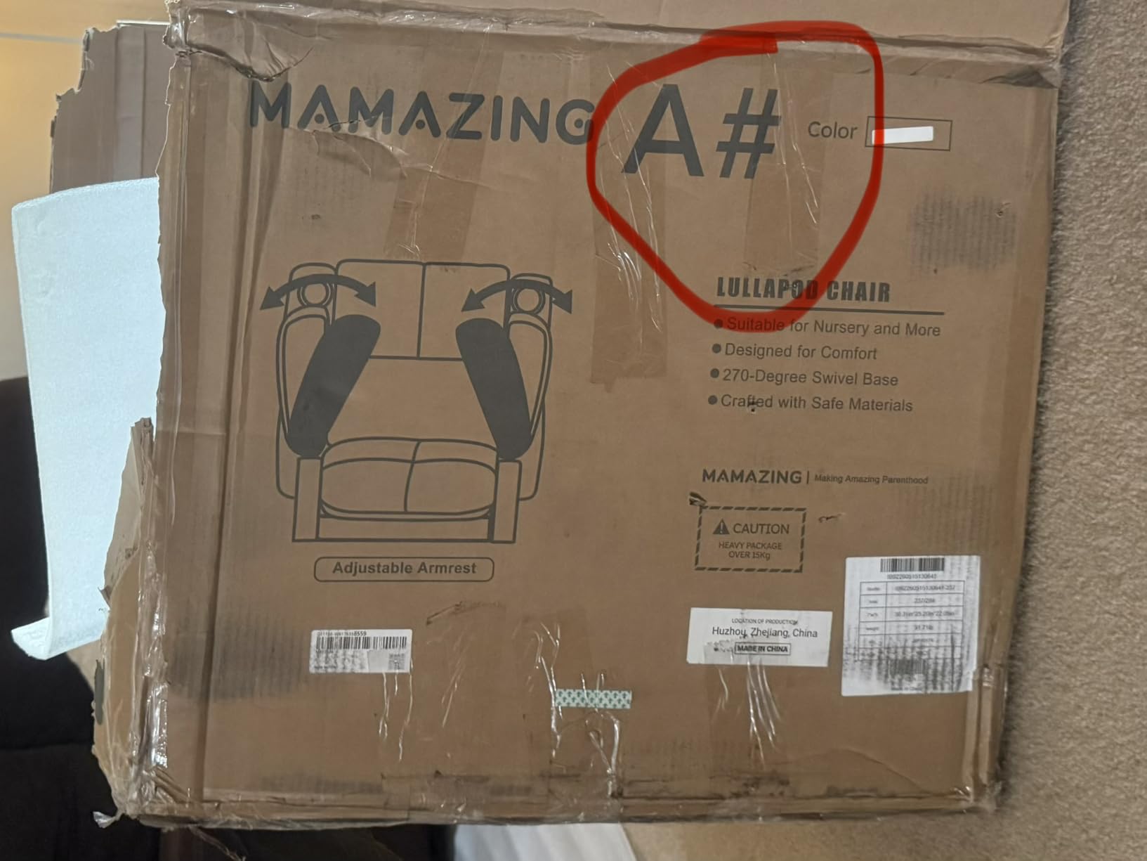 MAMAZING Lullapod Power Nursery Rocking Chair with HugAssist Armrest | Triple Motor Power Nursing Recliner with 270 Swivel Glider & Quiet Rocking, Dual Charging Ports & Built-In Storage customer photo 1