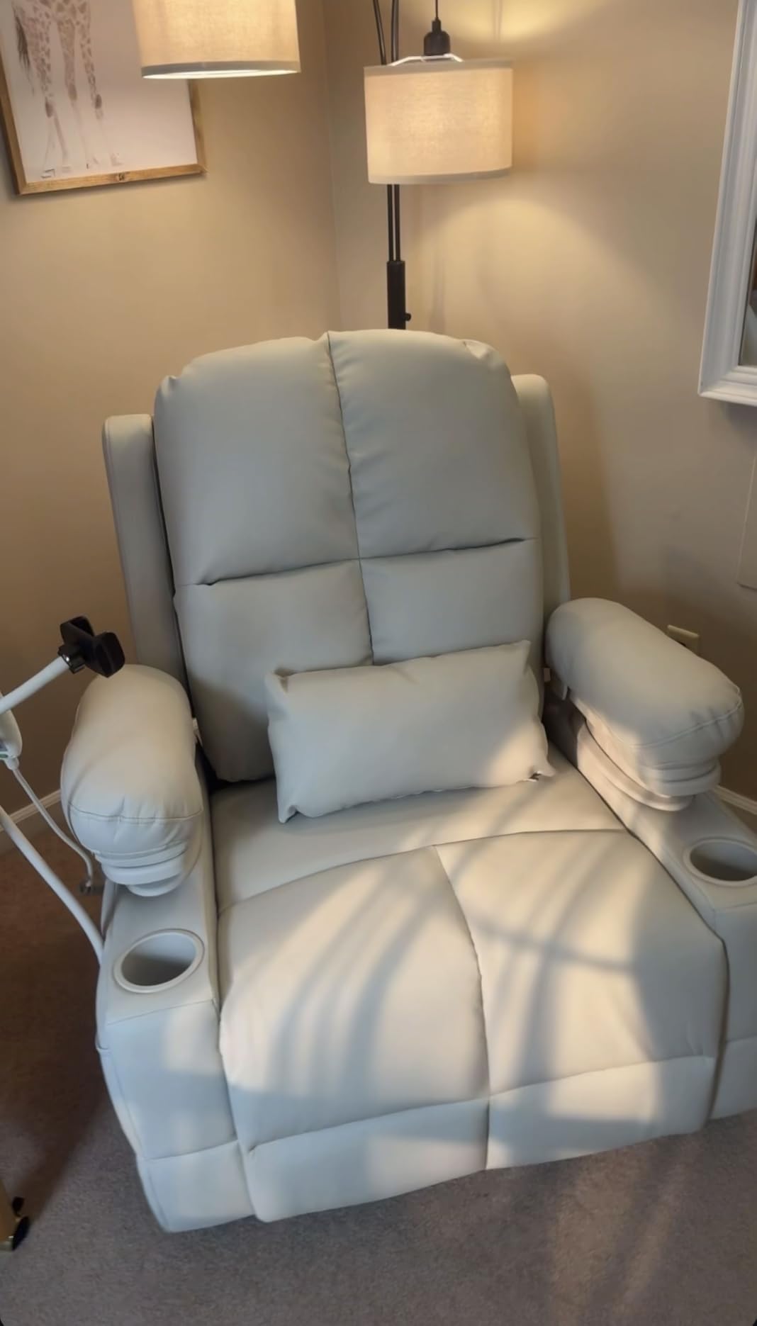 MAMAZING Lullapod Power Nursery Rocking Chair with HugAssist Armrest | Triple Motor Power Nursing Recliner with 270 Swivel Glider & Quiet Rocking, Dual Charging Ports & Built-In Storage customer photo 2