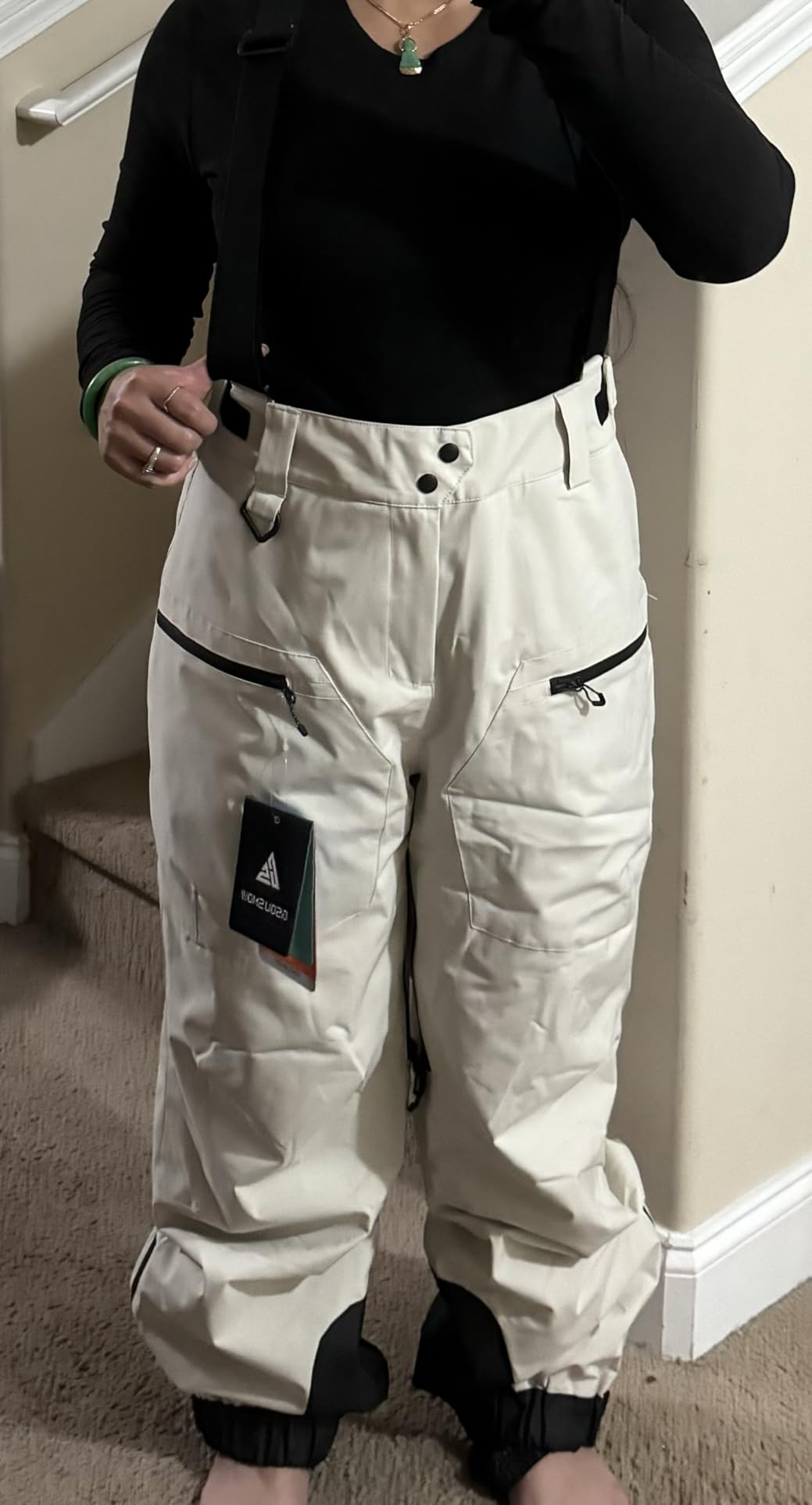 GSOU SNOW Mens Womens Snowboard Pants-Baggy Ski Snow Bibs customer photo 2
