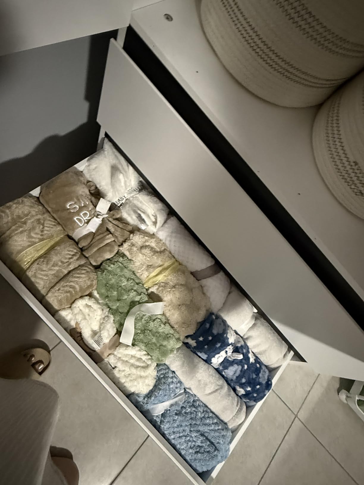 White Armoire Wardrobe Closet with 6 Drawers: 75