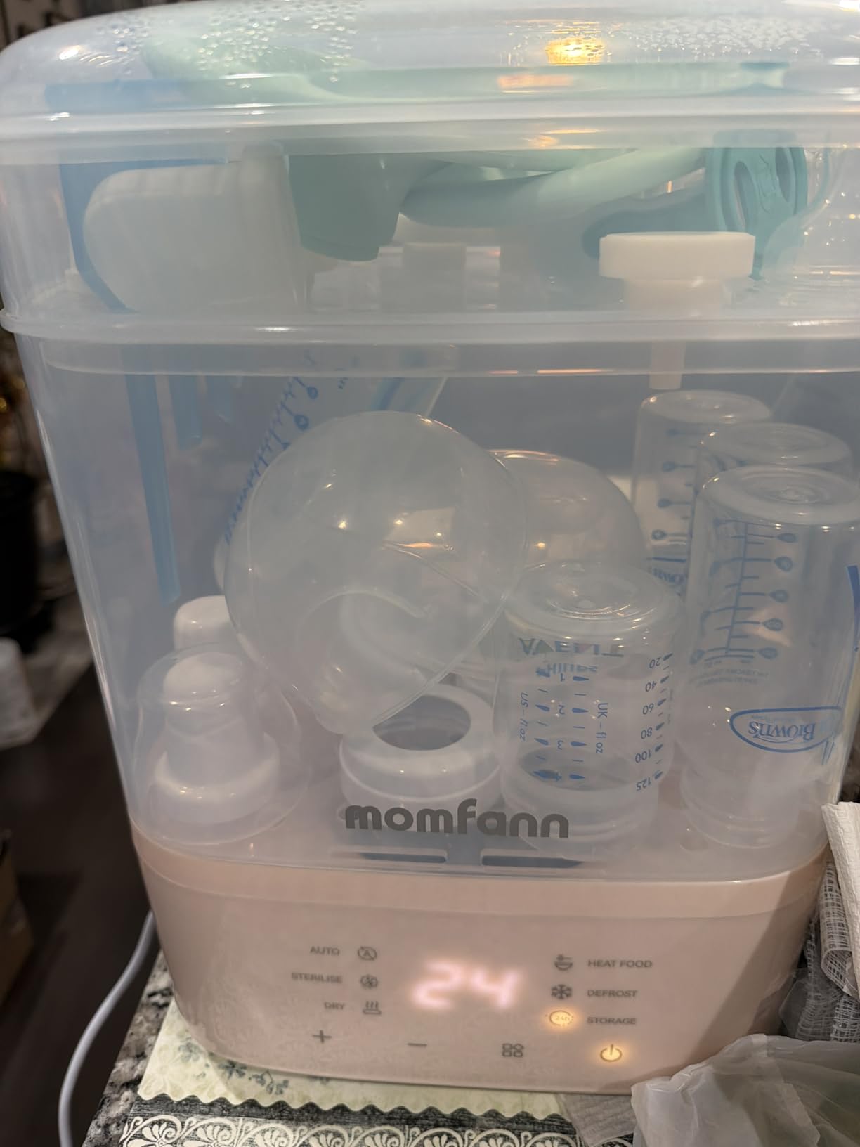 MOMFANN Bottle Sterilizer and Dryer & Bottle Warmer for Breastmilk, Thaw | All-in-One Electric Steam Sterilizer Bottle Sanitizer for Baby Bottles, Pump Parts Accessories customer photo 2