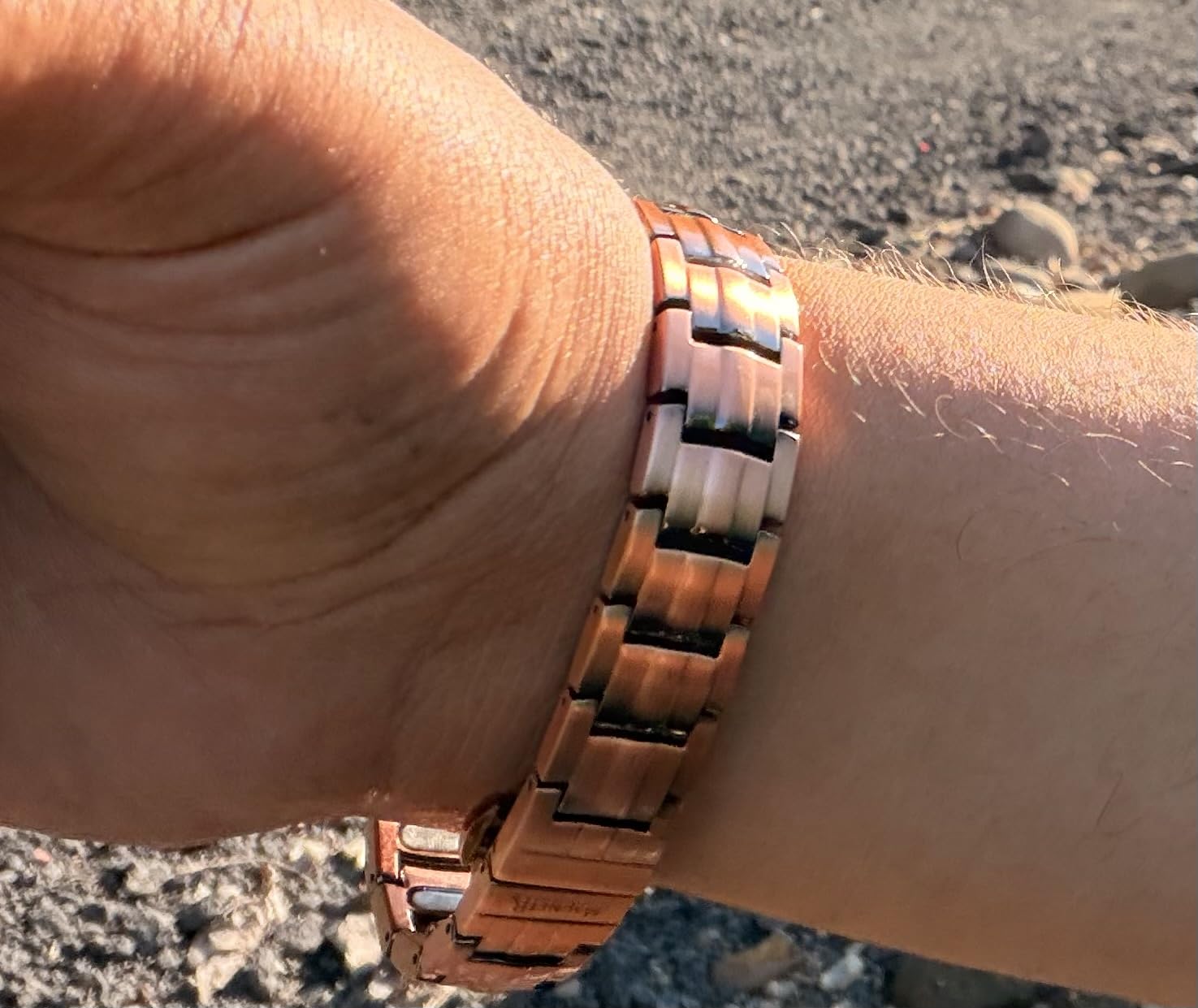 MagnetRX EllipseMAX Copper Magnetic Bracelets for Men (Classic) | Effective Men's Copper Magnetic Bracelets - 5,000 Gauss Magnets, Designed in USA, Adjustable Length, Patent-Pending customer photo 2