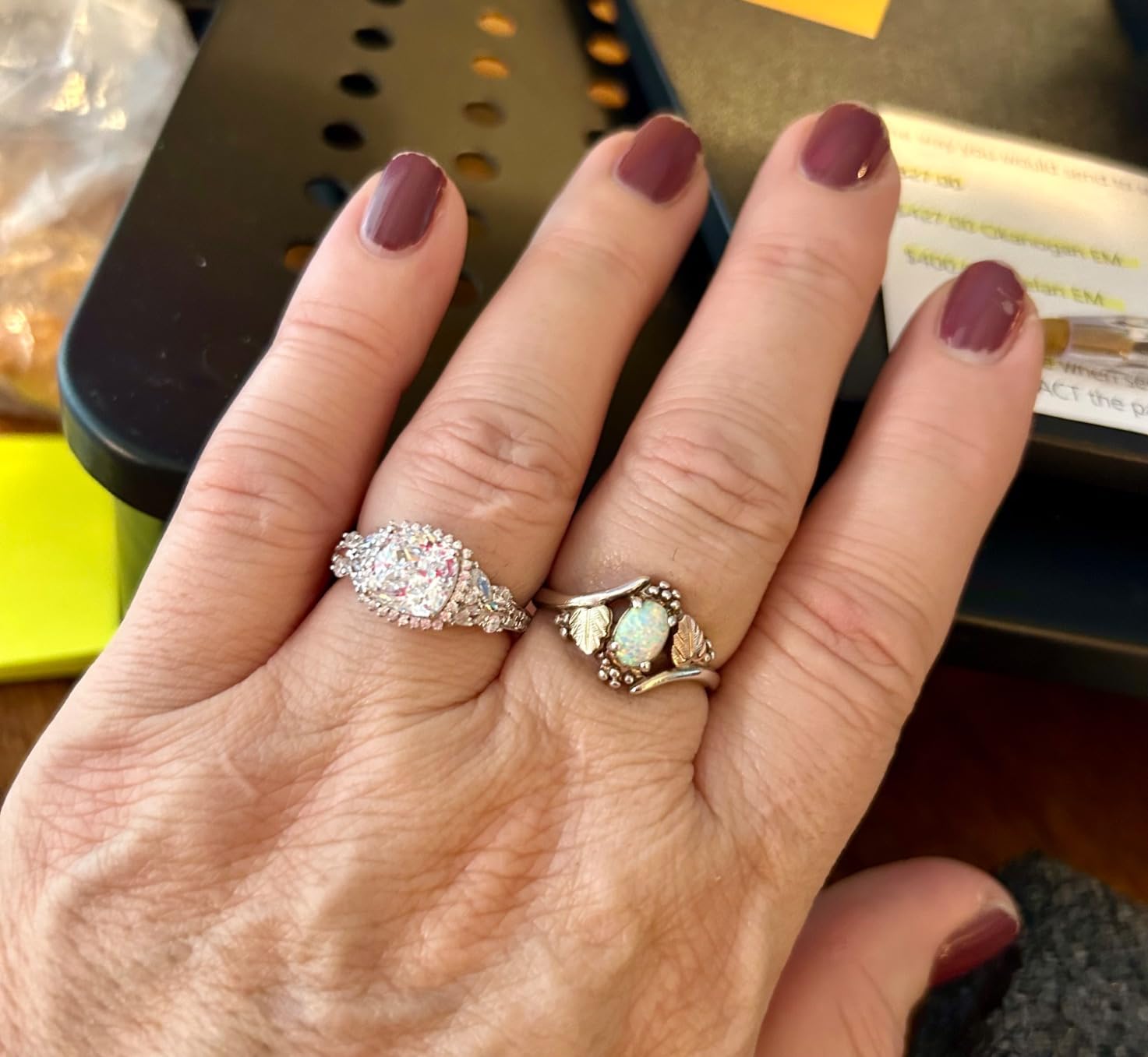 Sterling Silver Birthstone Rings for Women Butterfly Promise Ring customer photo 2