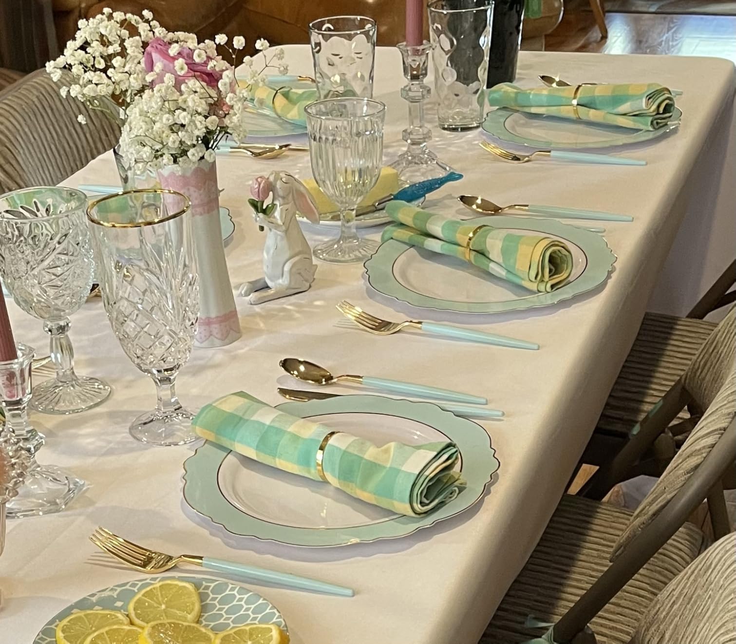 Urban Villa Hemstitch Cloth Dinner Napkins Cotton 20