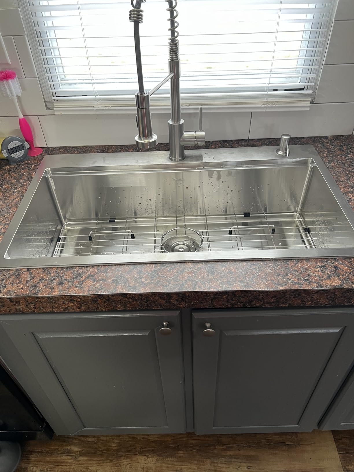 Kichae 33 Kitchen Sink Drop In 33x22 Stainless Steel 16 Gauge Ledge Workstation Topmount Single Bowl customer photo 1