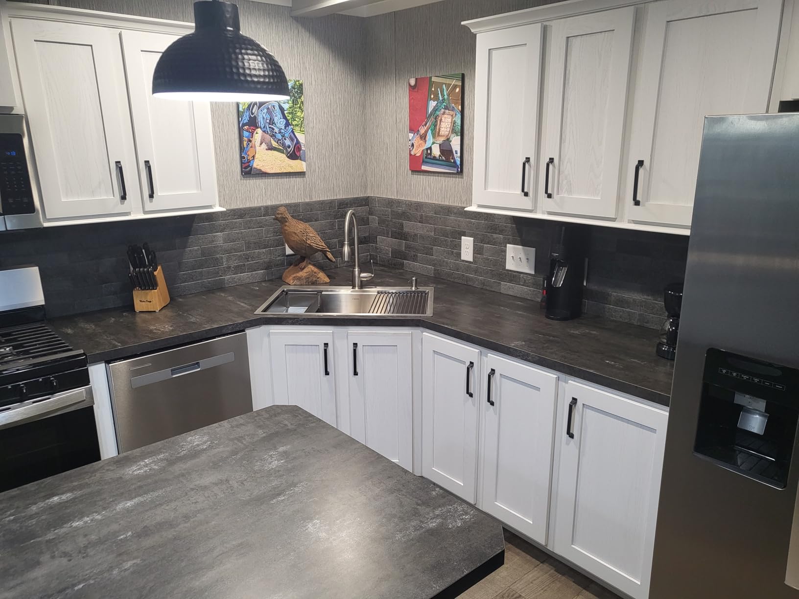 Kichae 33 Kitchen Sink Drop In 33x22 Stainless Steel 16 Gauge Ledge Workstation Topmount Single Bowl customer photo 2