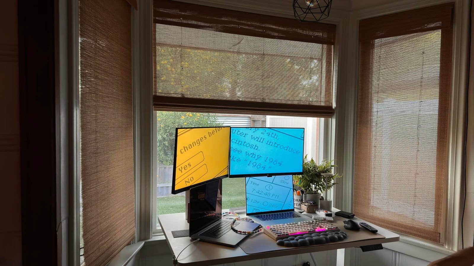 Cordless Woven Wood Roman Shades, Sizes 20 to 72 Wide and 24 to 72 High, Hatteras Camel customer photo 1