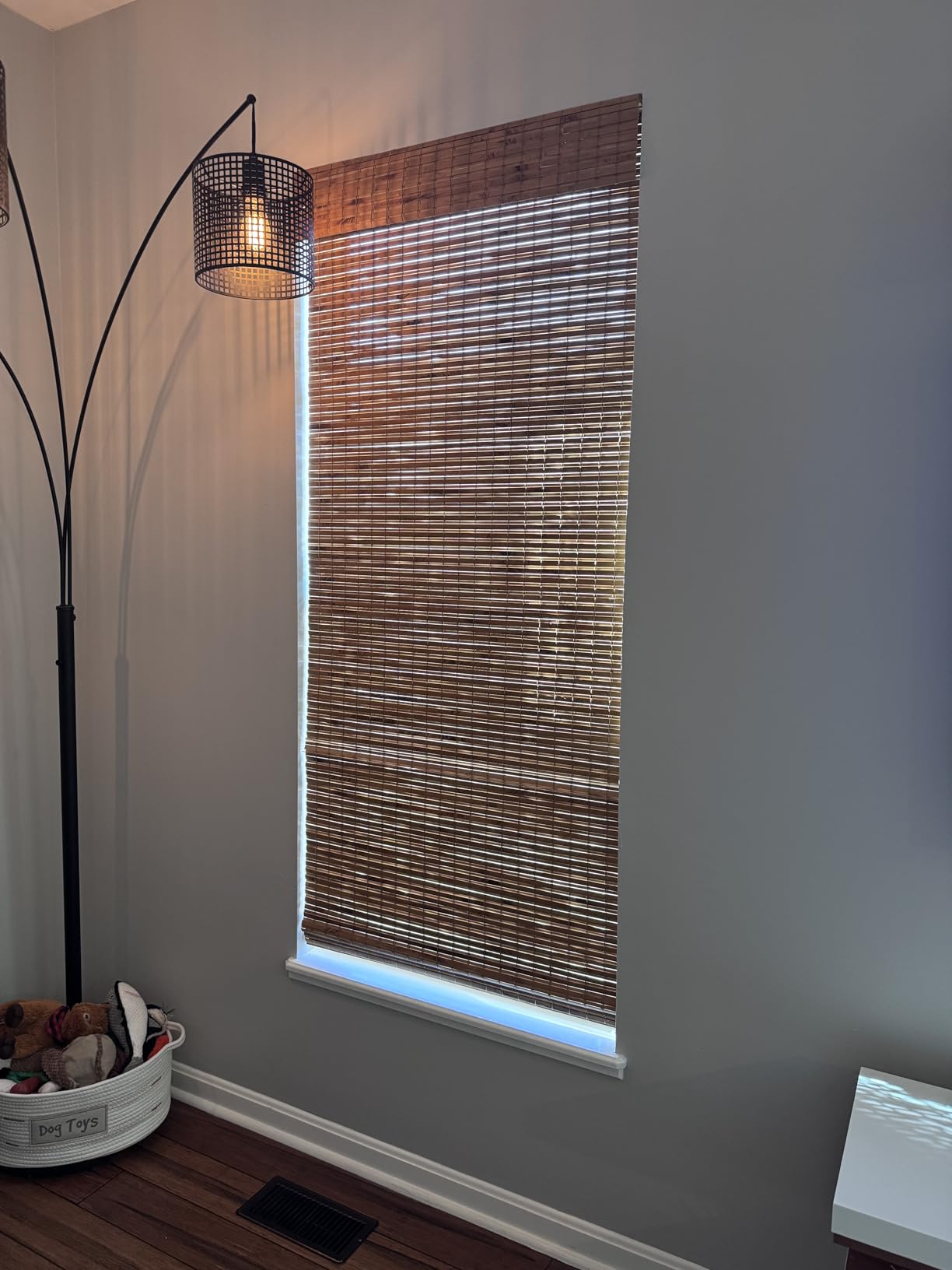 Cordless Woven Wood Roman Shades, Sizes 20 to 72 Wide and 24 to 72 High, Hatteras Camel customer photo 2