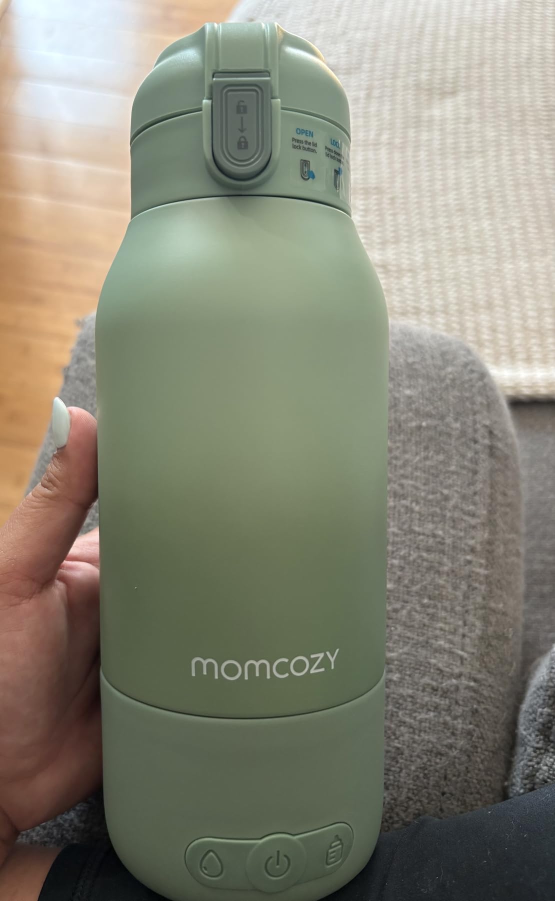 Momcozy Portable Bottle Warmer for Breast Milk, Baby Travel Essentials | Fast Heating with Nutrients Preserved, Precise Temp Control, Dual Heating Modes for Breast Milk & Water, 17OZ Large Capacity customer photo 2