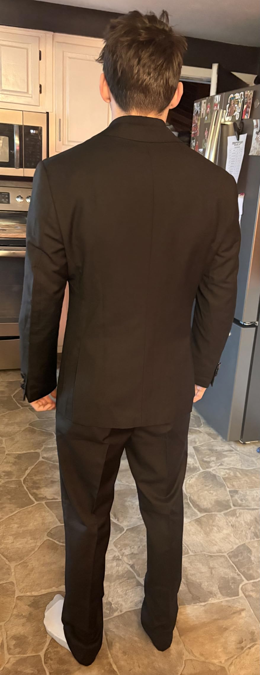Men's 3 Piece Suit One Button Blazer Jacket Vest Pants Set Slim Fit Formal Wedding Business Tuxedo Suits customer photo 1
