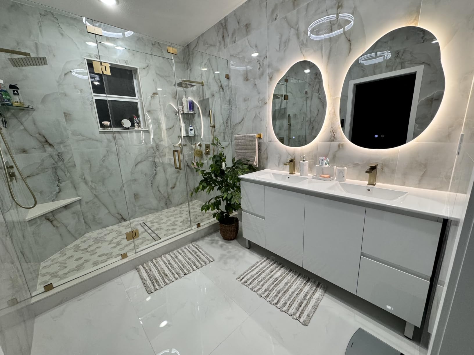 LOVESPEJO Round Backlit Mirror Bathroom 30
