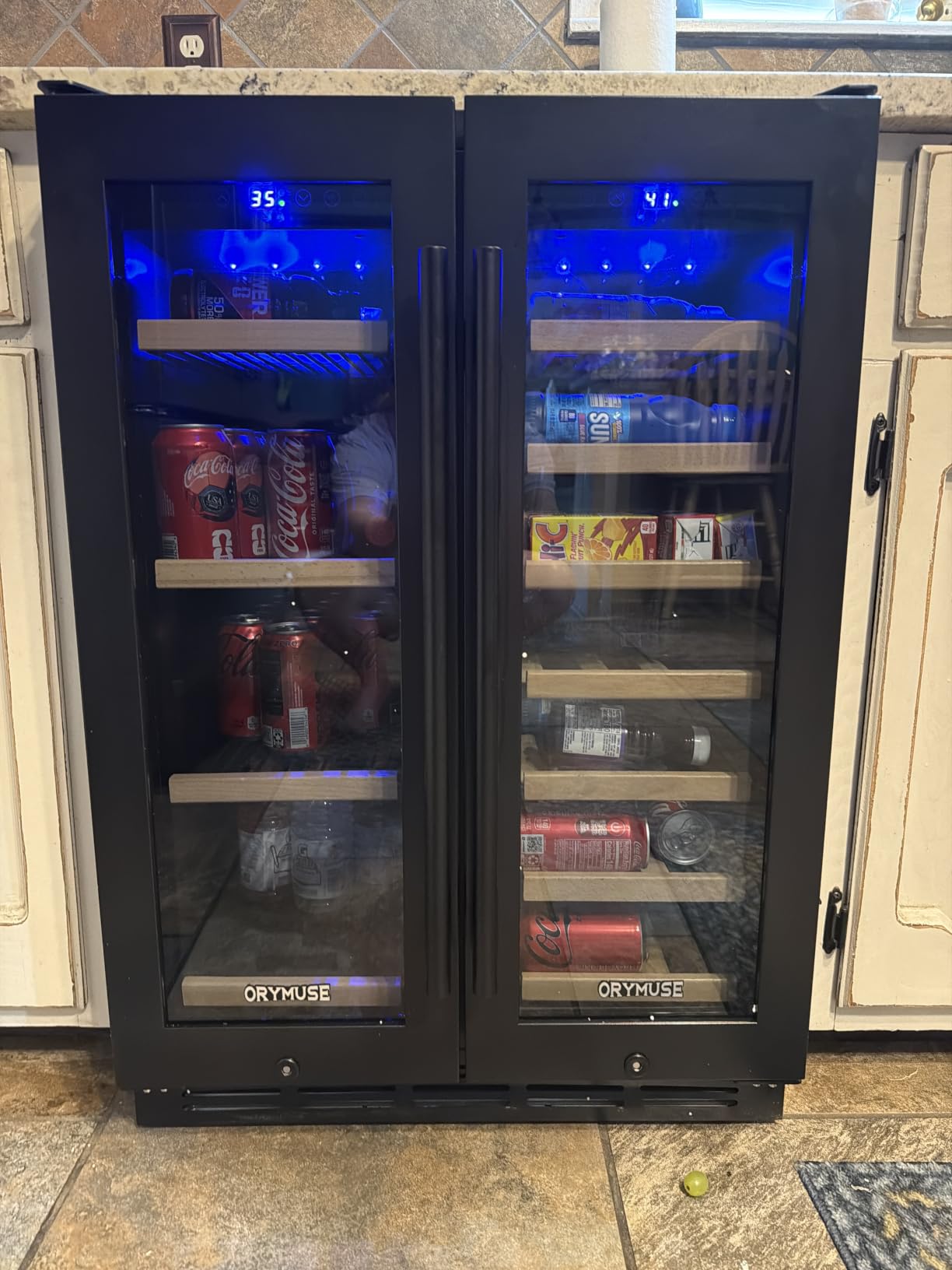 200 Bottle Dual Zone Wine Fridge - 24 Inch Large Capacity Wine Cooler Refrigerator Freestanding/Built-In with Upgraded Compressor, Low-Noise Wine Cellar & Intelligent Temperature Control - Black customer photo 2