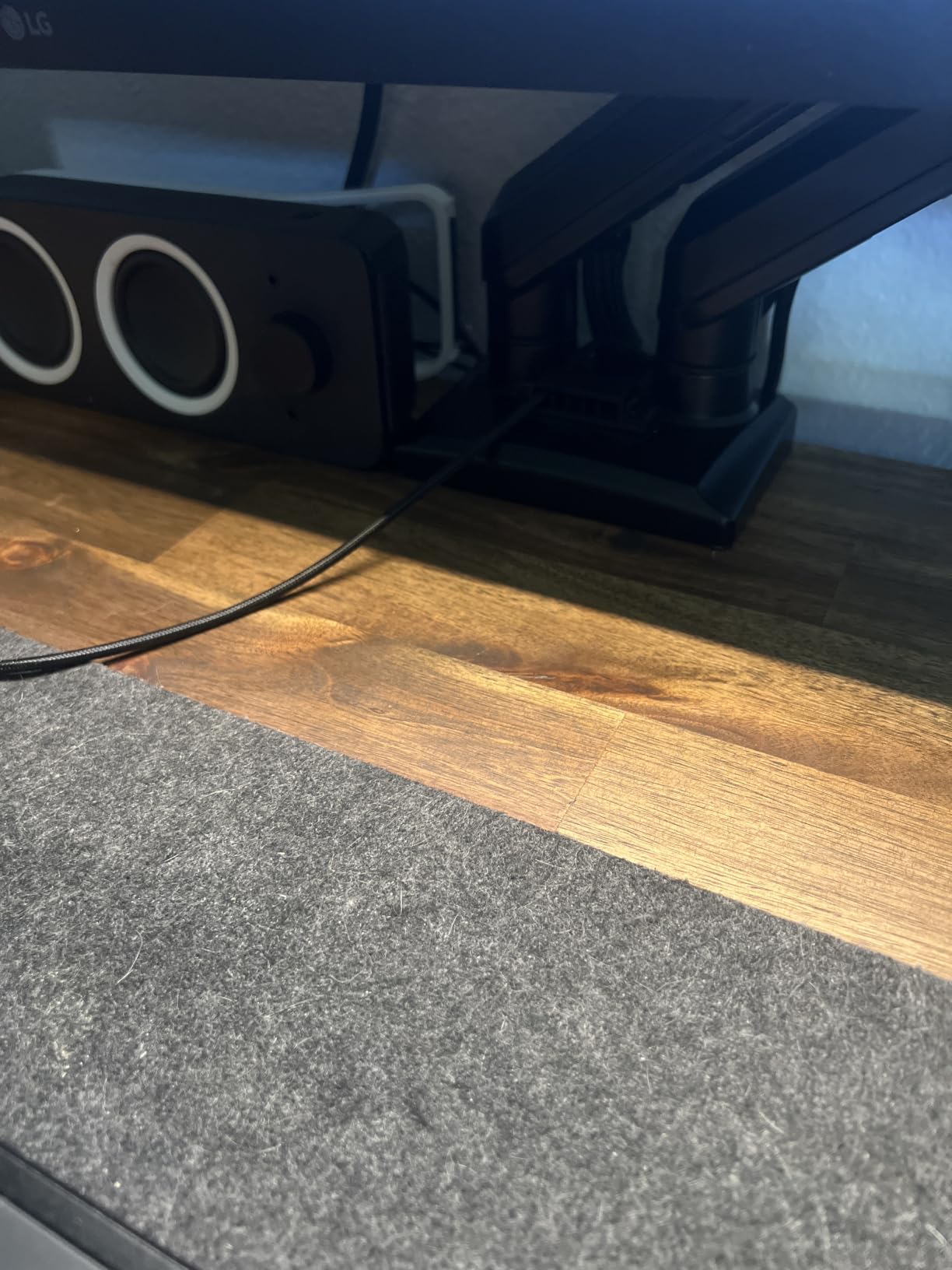 Howizz 55 x 28 in. Solid Wood Table Top, Teak Stained Acacia Desktop for Standing Desk/Office Tabletop/Countertop, 0.7in. Thick customer photo 2