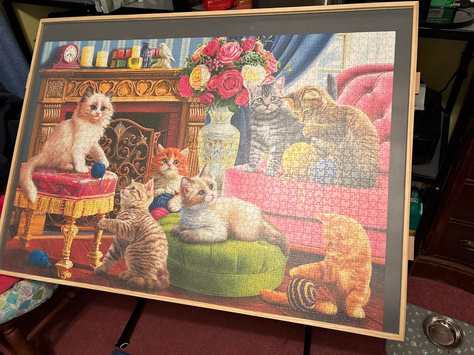 BuilderButler Puzzle Table 2000 Pieces with Wheels, Drawers & Cover, 40.16