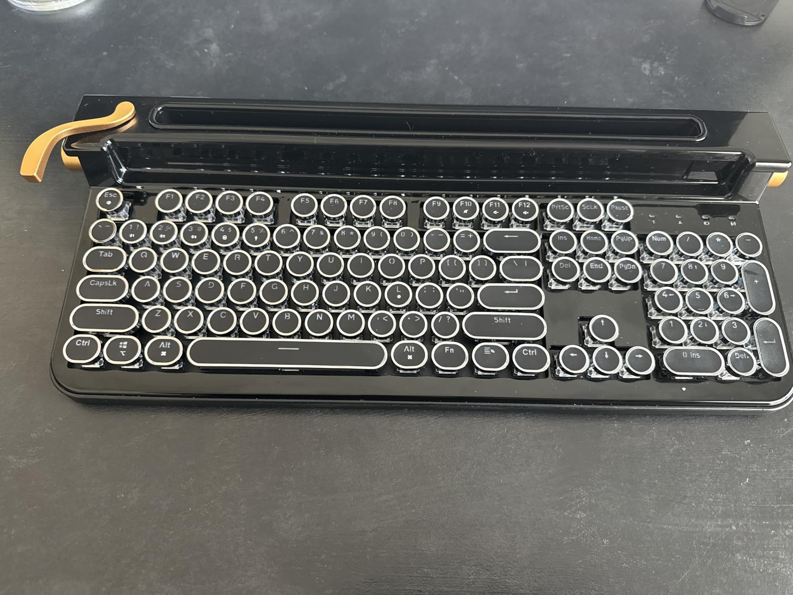 FINEDAY Keyboard 2.0 Plus, 2.4G Wireless & Bluetooth, 104 Keys, Blue Switch, 5000mAh, Retro Mechanical Keyboard for PC/Mac/Phone (English Keycaps) customer photo 1