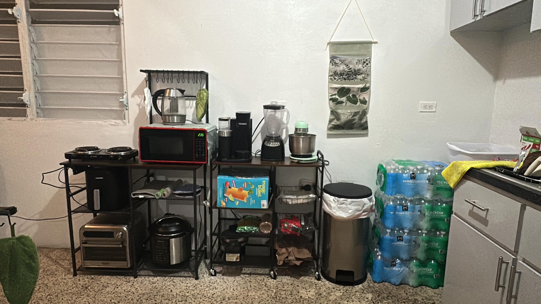 3IngSeagulls Bakers Rack with Power Outlet, Kitchen Microwave Stand with 10 S-shaped Hooks, 6-Tier Coffee Bar Station customer photo 1
