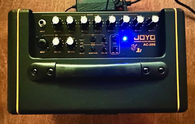 JOYO 20W Acoustic Guitar Amp Battery-Powered Portable Stereo Amplifier with Bluetooth, Reverb/Delay/Chorus Effects, Mic and Guitar Input, USB-C Recording for Practice, Busking & Small Gigs (AC-20S) customer photo 2
