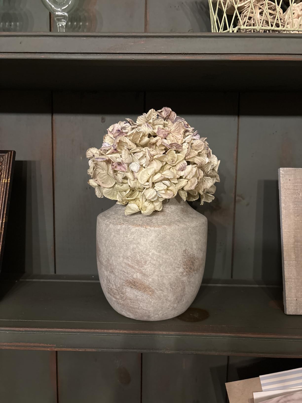 Ceramic Flower Vase with Handles, 11 inch Tall Vase for Centerpieces, Large Decorative Terracotta Vases, Farmhouse Rustic Vases for Home Decor, Living Room, Table, Neutral customer photo 1