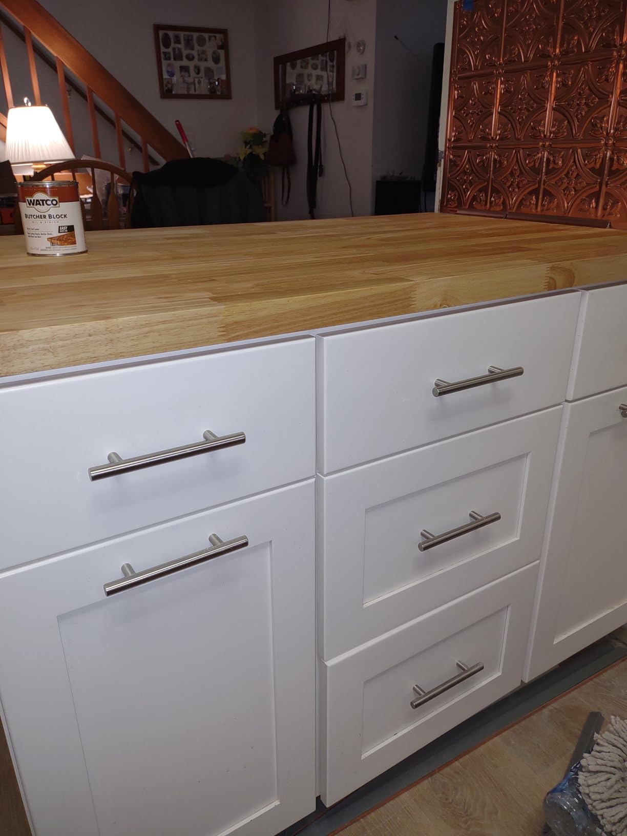 ARIEL Hevea Unfinished Butcher Block Countertop 48