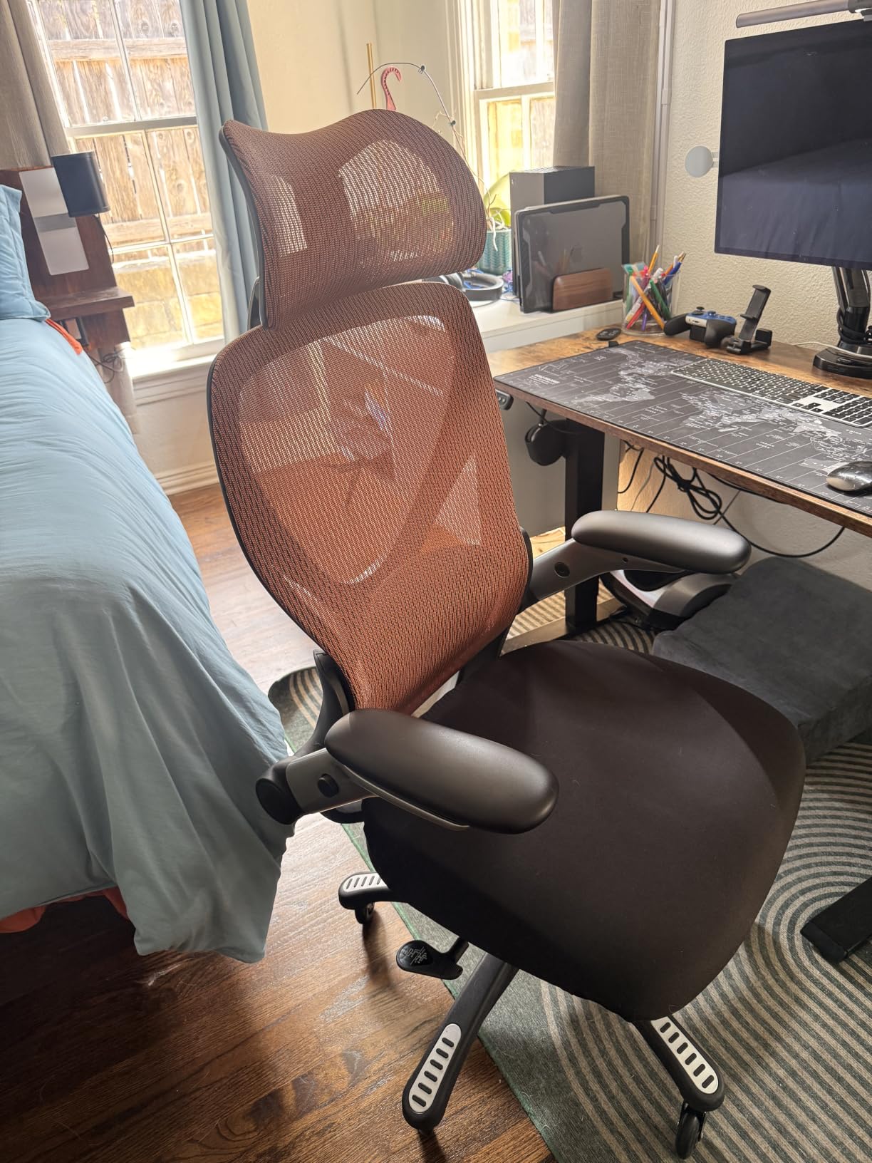 ELABEST X100 Ergonomic Mesh Office Chair with Footrest, Big and Tall Home Desk Chair with 5D Flip-Up Arms, Adjustable 3D Lumbar Support customer photo 2