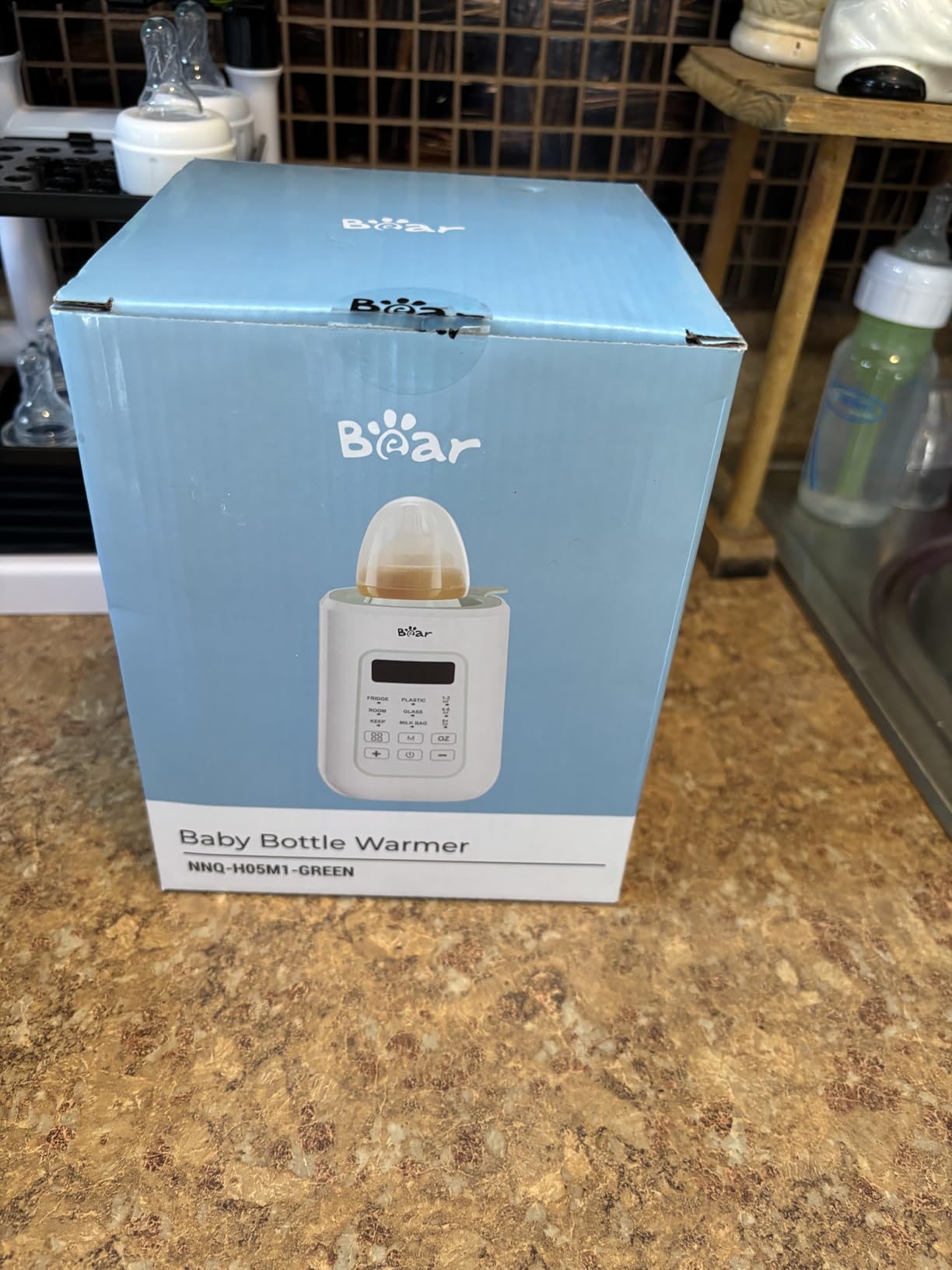 Bear Baby Bottle Warmer, Fast Warming Breast Milk Formula, White customer photo 2