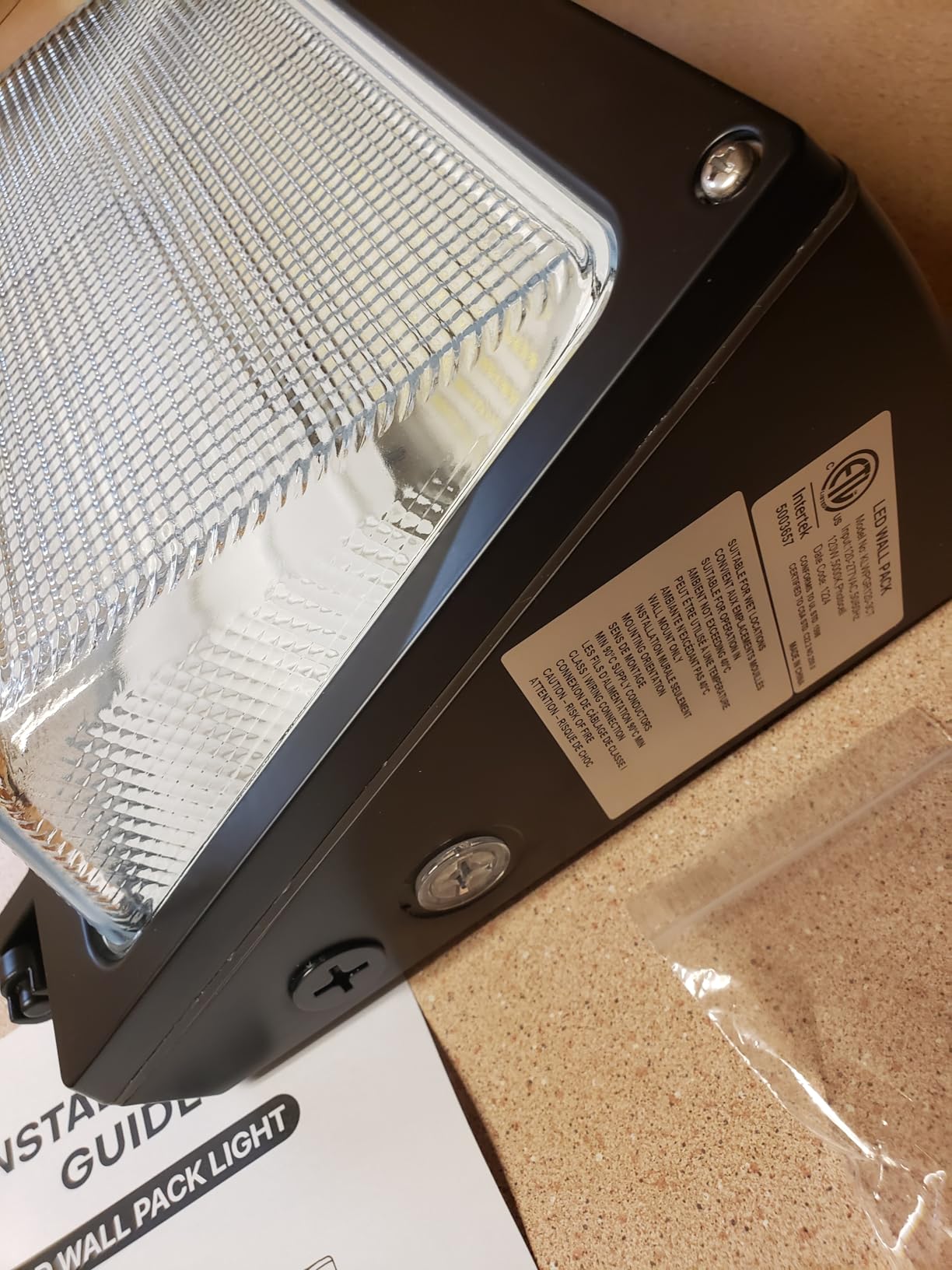 LED Wall Pack Light 120W 18000lm LED Security Flood Lighting with Dusk to Dawn Photocell, Glass Lens Outdoor LED Wall Lights 2Packs ETL Listed customer photo 1