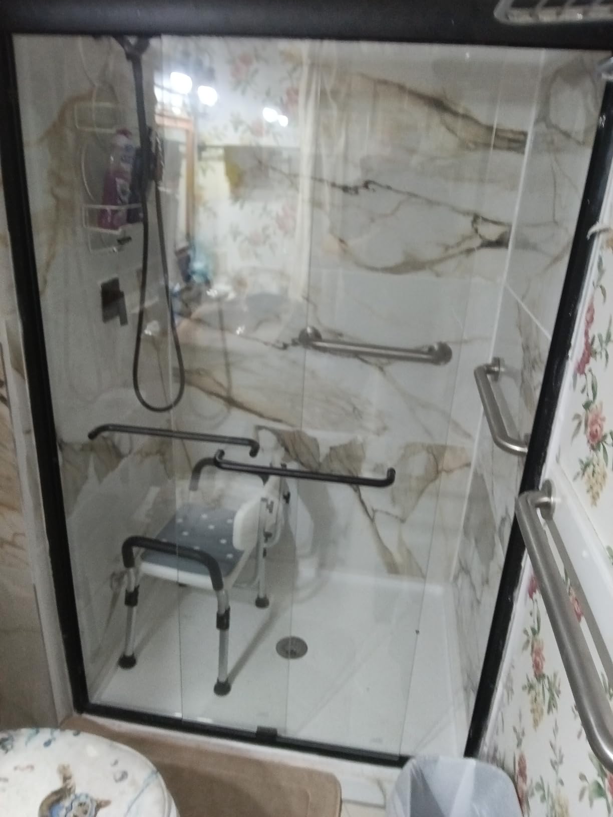 Semi-Frameless Sliding Shower Door W: 60 x H:72 Inches, Bathroom Sliding Door Easy to Install, 1/4 