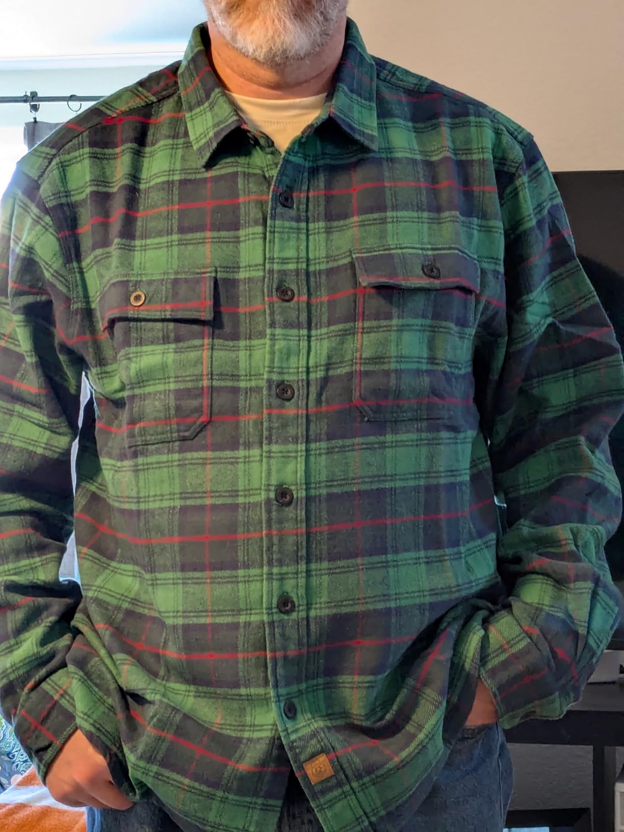 Dubinik 13oz Ultra Heavyweight Flannel Shirt Men's Long Sleeve Button Down customer photo 1
