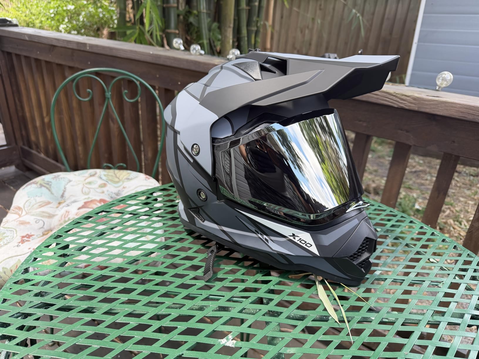 Orthrus Dual Sport Adventure Motorcycle Helmet DOT Certified for Adults, UV Protected Dual Visor & Intercom Slot, ATV UTV Dirt Bike Snowmobile Off Road Helmets customer photo 2
