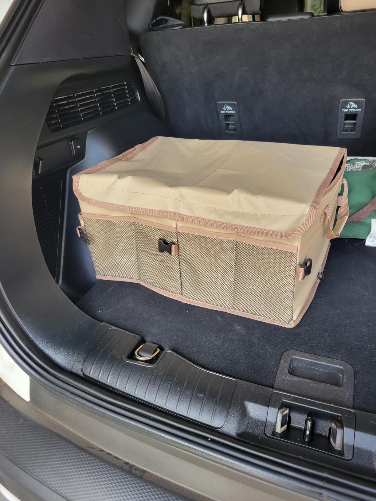 FORTEM Trunk Organizer - Foldable Car Organizer & Storage for SUVs & Trucks | Car Accessories for Men Women, Collapsible Bag, Non Slip Bottom, Straps, Soft Cover, 600D Oxford, Black, 2 Compartments, 45L customer photo 1