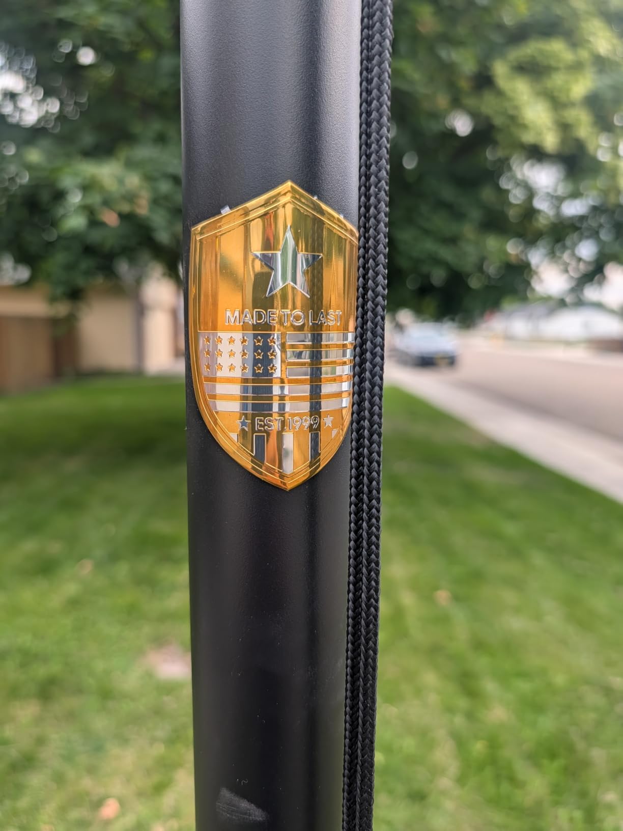 20FT Heavy Duty Tapered Flag Pole Kit, 100MPH Tested Outside House | Tapered Design For Wind Resistance,13-Gauge Rust-Resistant Aluminum Flagpole,Fly 2 Flags,Complete Hardware,Easy Install customer photo 1