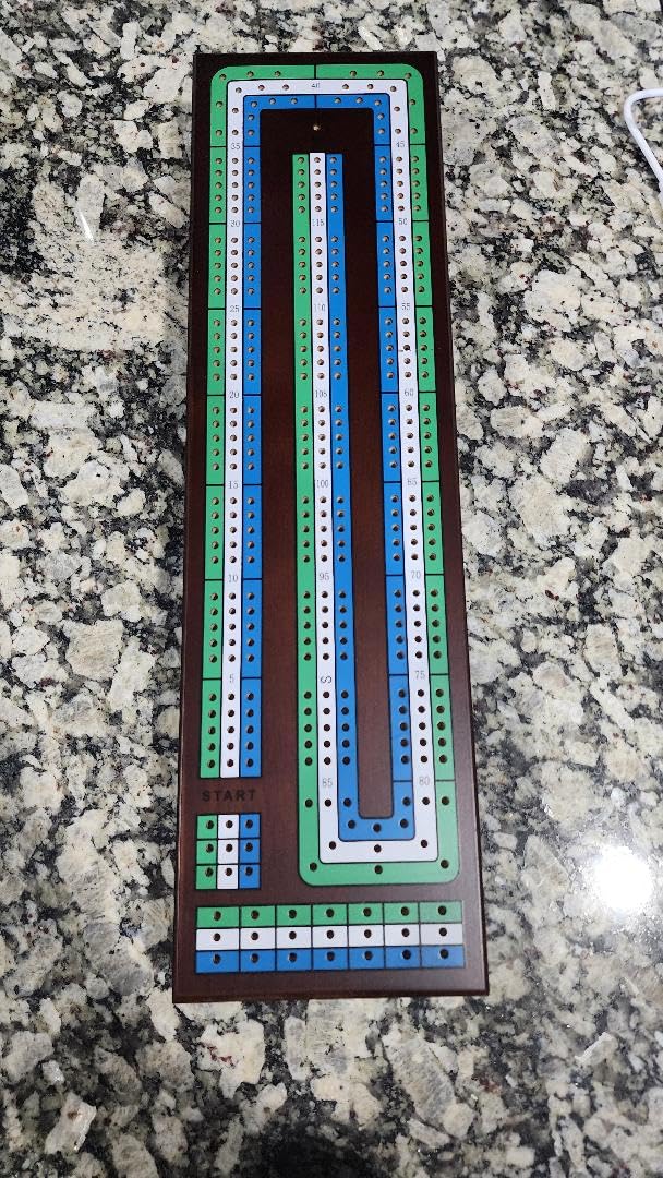 Wooden Cribbage Board Game Set, Premium Wooden Board with Magnetic Lock and Metal Pegs, Strategy Card Game Cribbage - Travel Portable Cribbage Game Sets for Family customer photo 2
