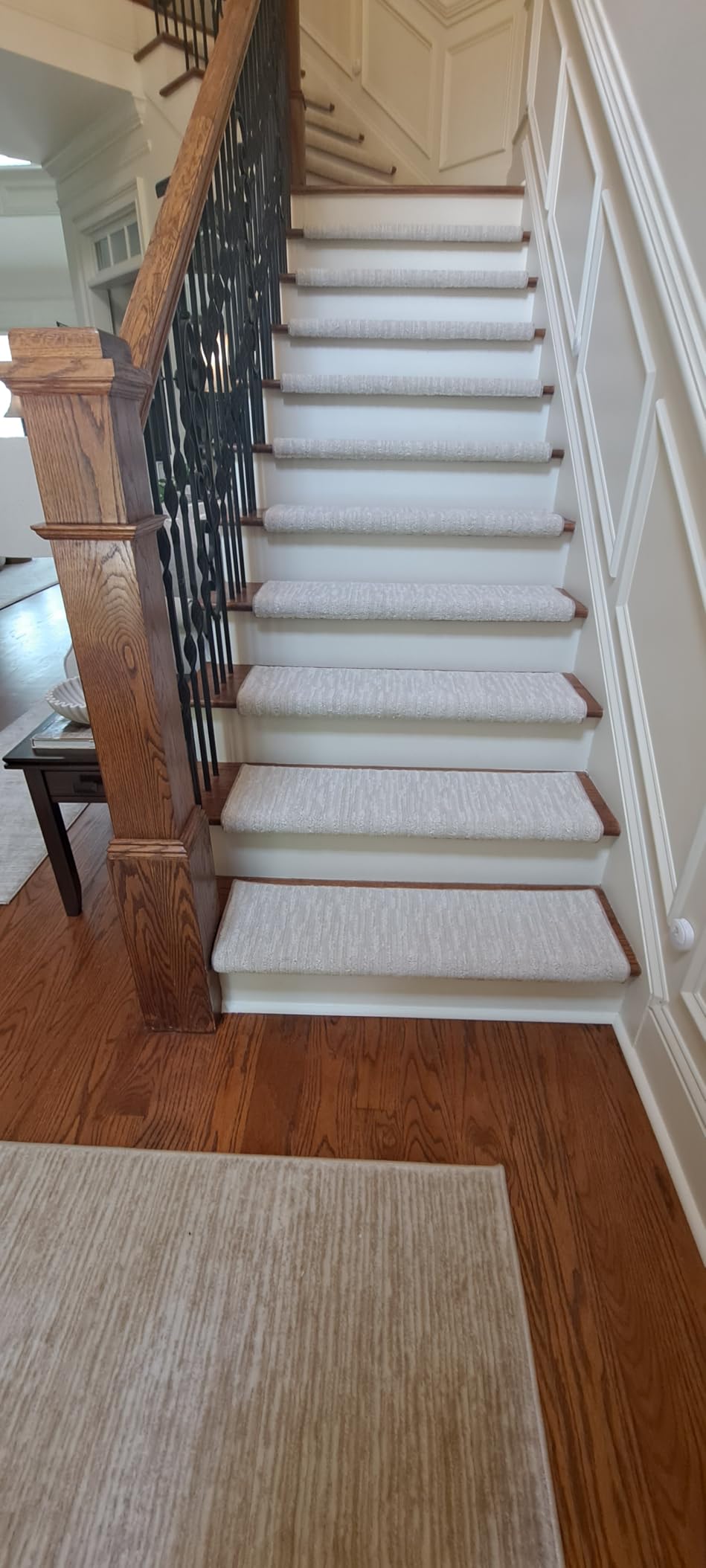 Oak Valley Designs Rounded Bullnose Carpet Stair Treads - Anti Slip Indoor Stair Treads for Wooden Steps, Style: Brindle, Cottonwood, 31